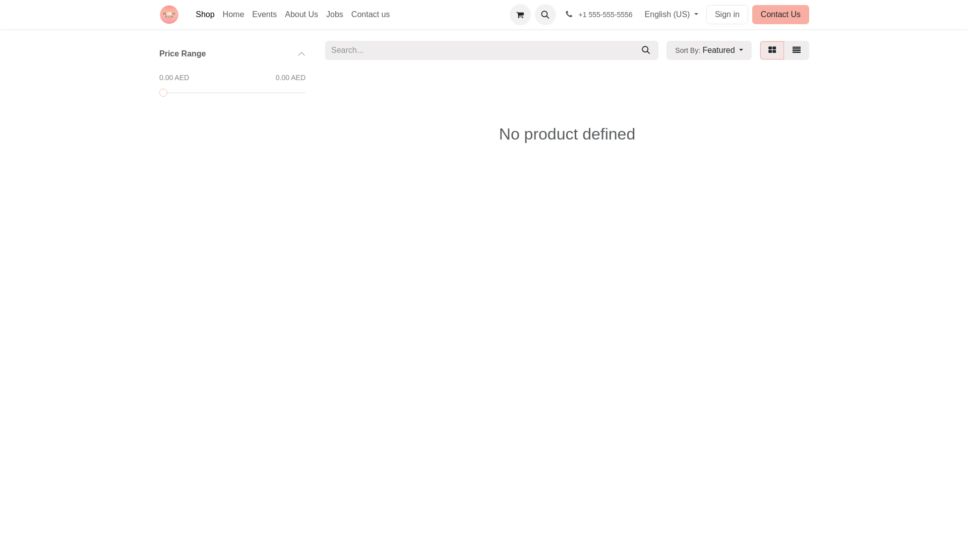 website screenshot of https://bloomhand.ae/