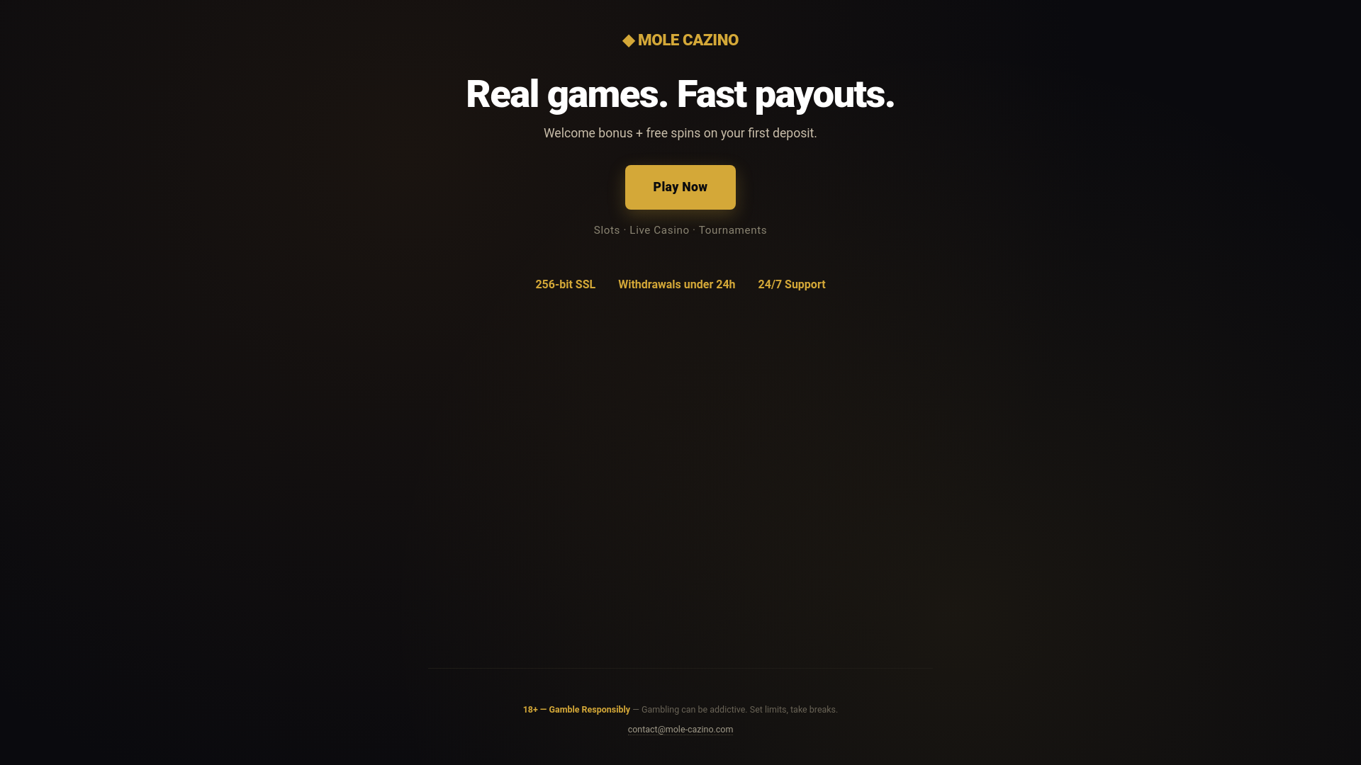 website screenshot of https://mole-cazino.com/