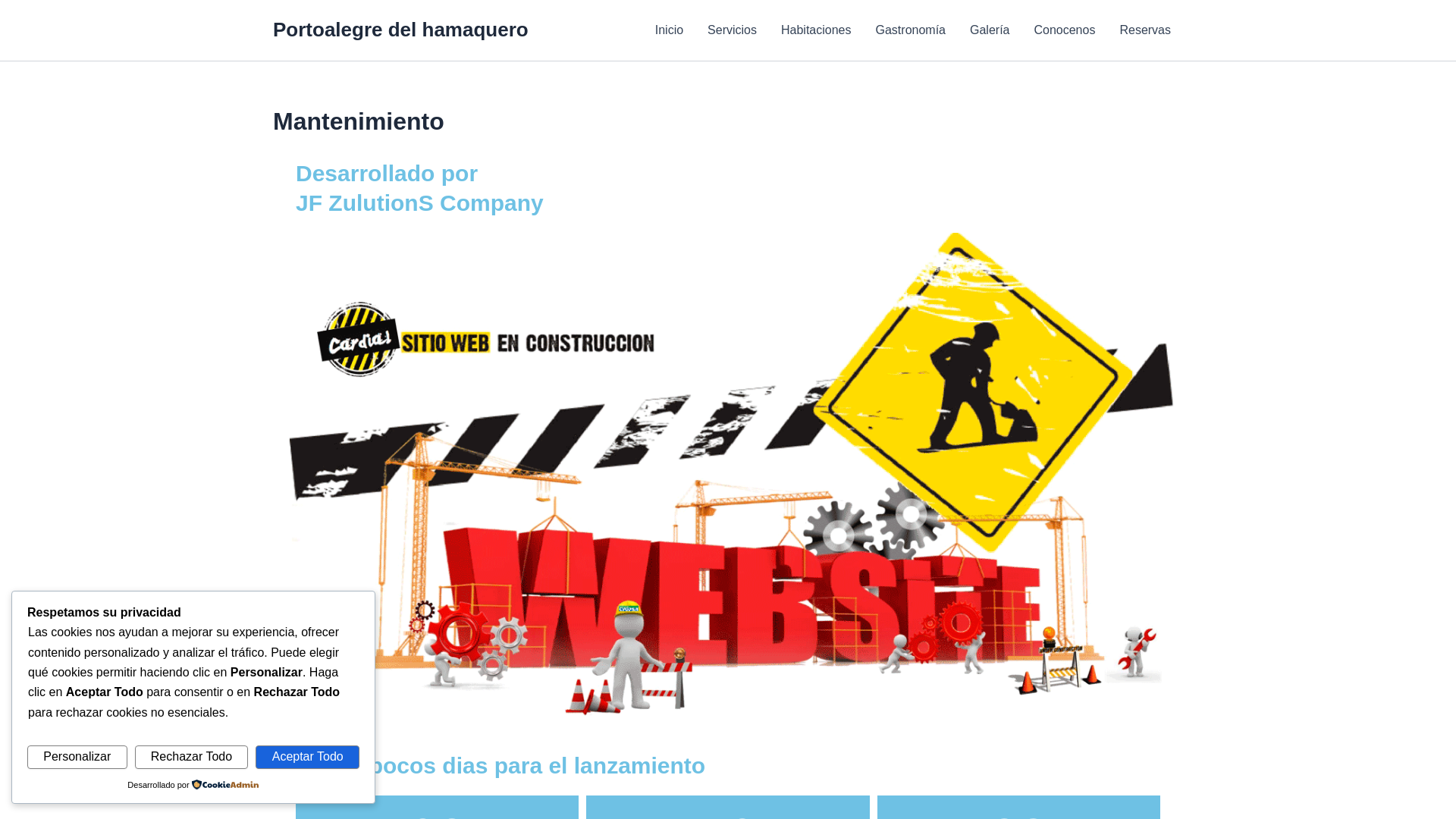 website screenshot of https://portoalegredelhamaquero.com/