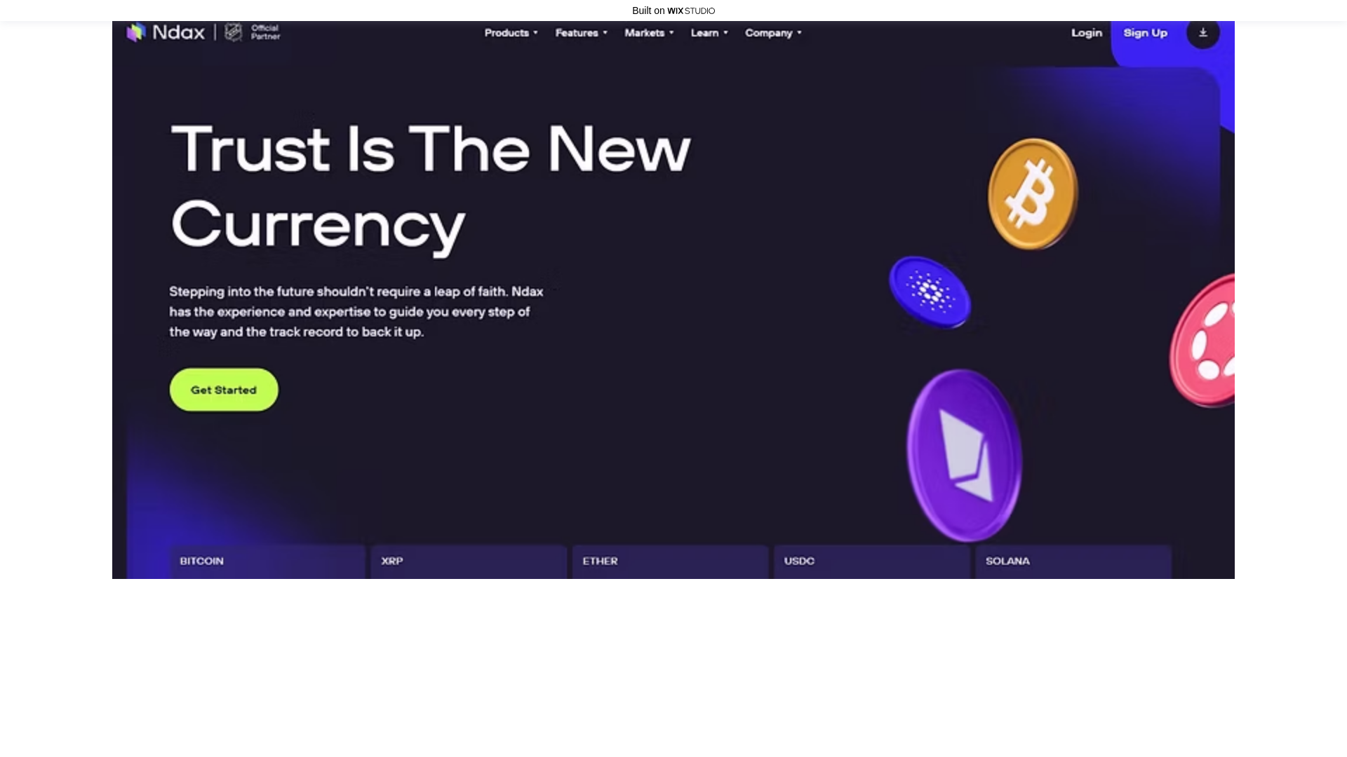 website screenshot of https://ndaxappscom.wixstudio.com/en-us