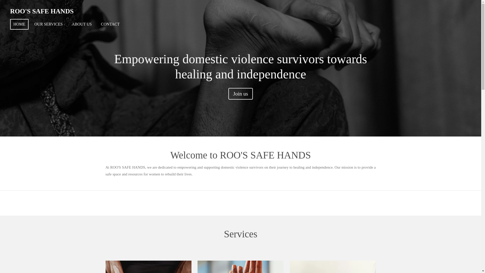 website screenshot of https://roossafehands.com/