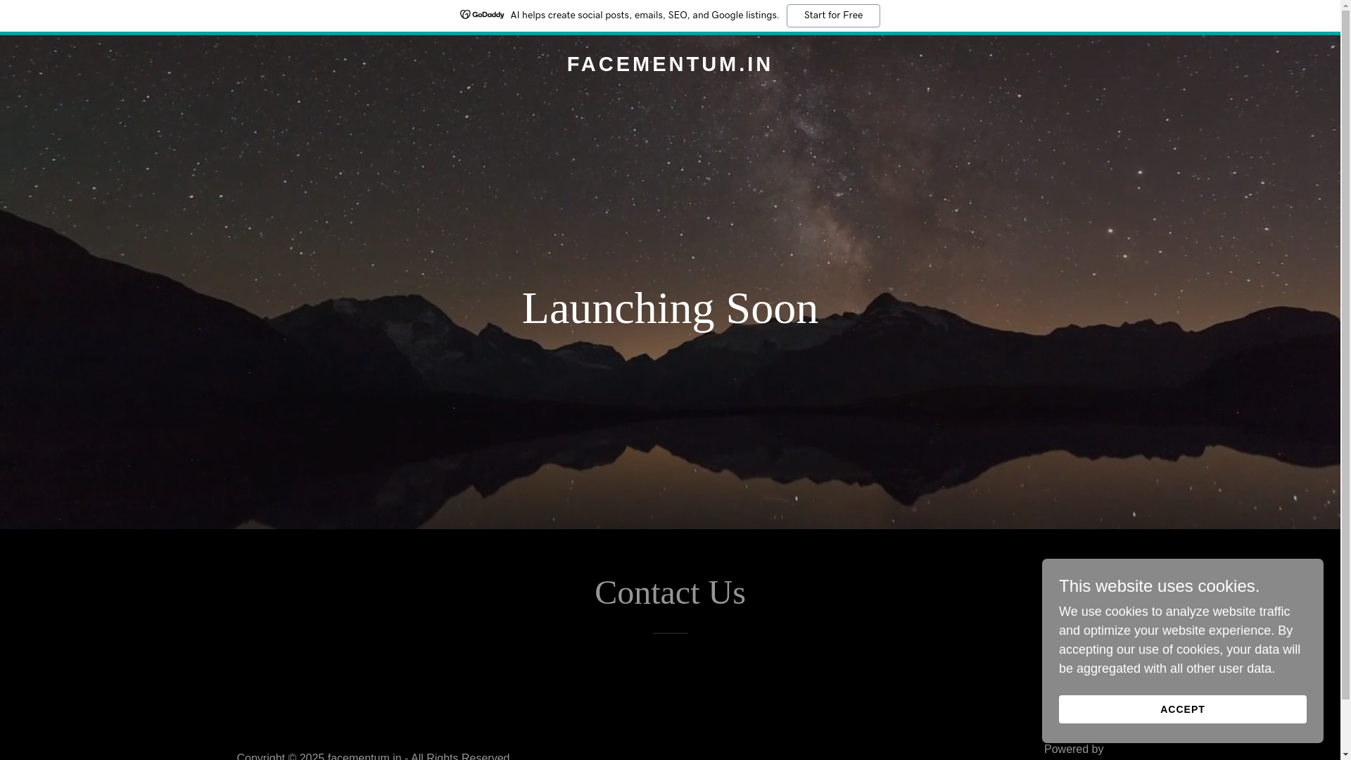 website screenshot of https://facementum.in/