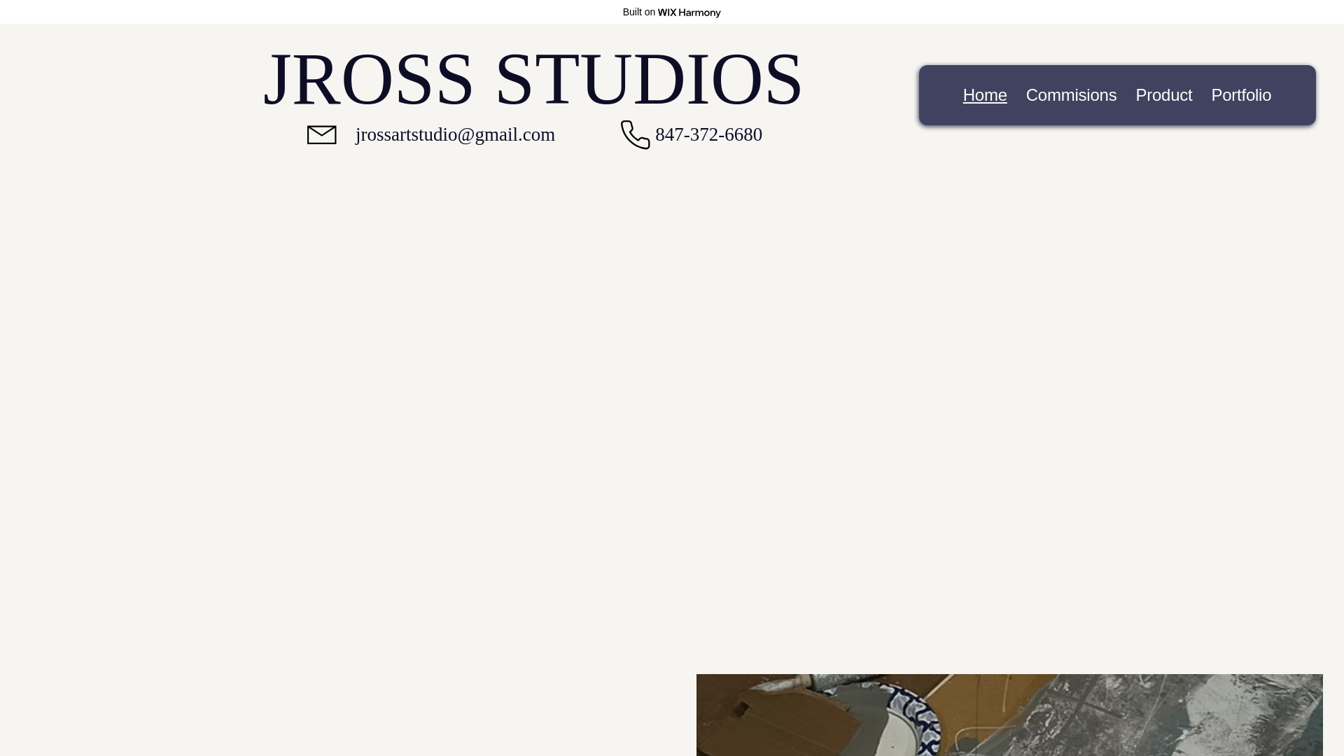 website screenshot of https://jrossstudios.com/