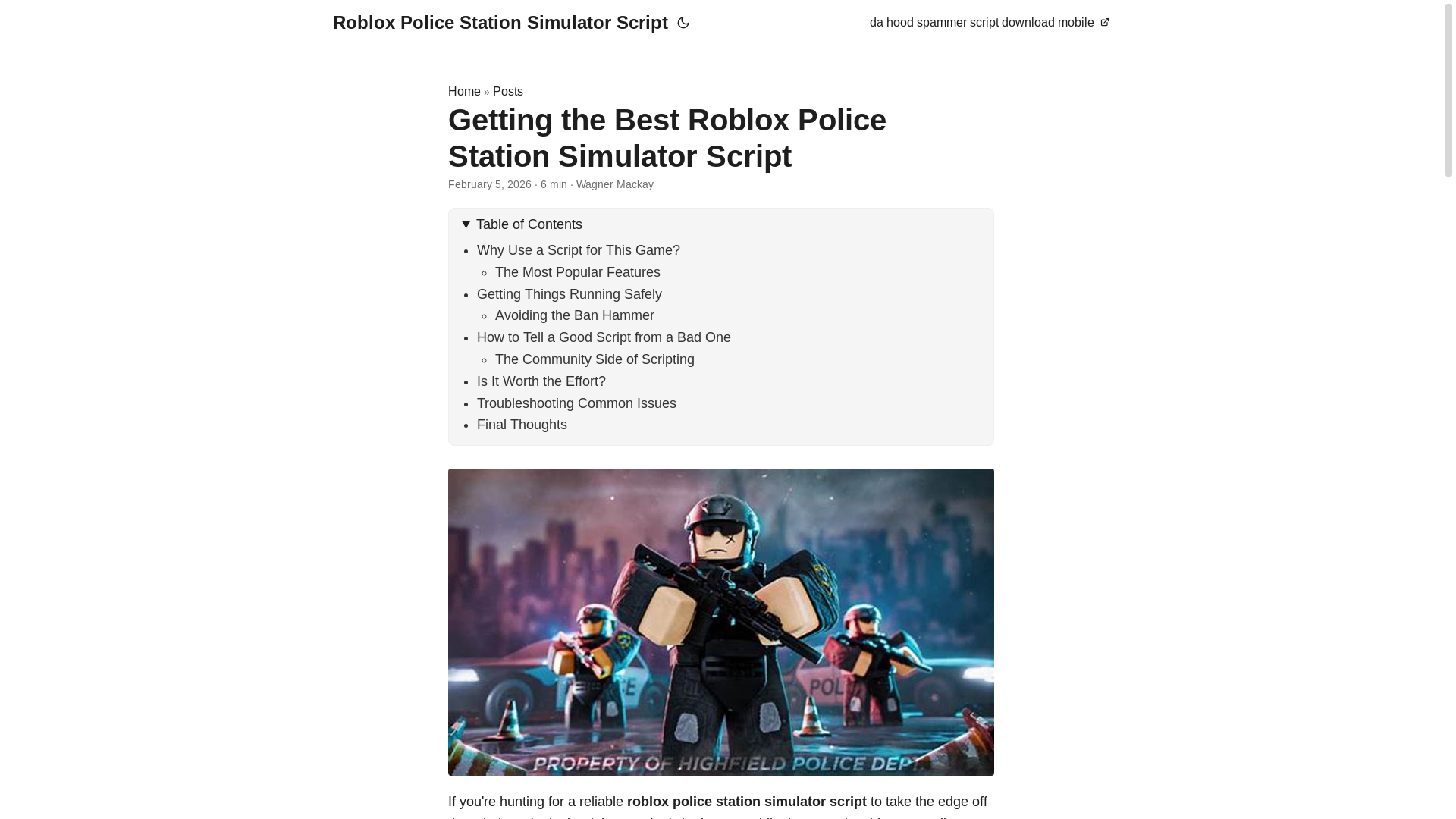 website screenshot of https://roblox-police-station-simulator-script.pages.dev/