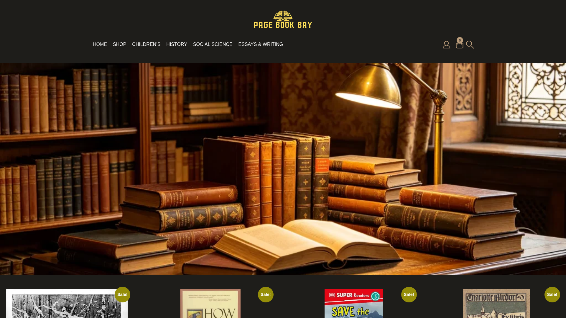 website screenshot of https://pagebookbay.com/
