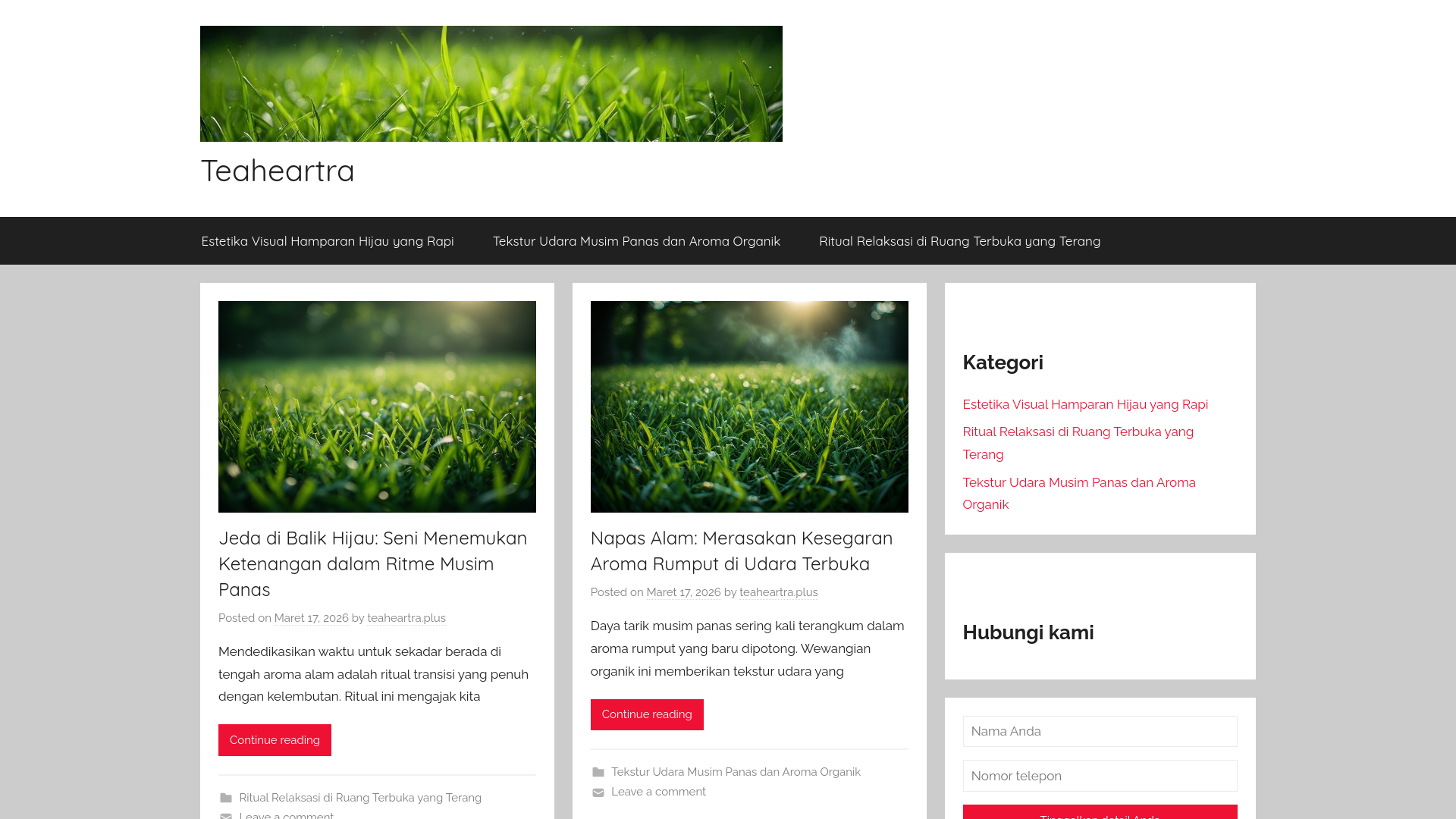 website screenshot of https://teaheartra.plus