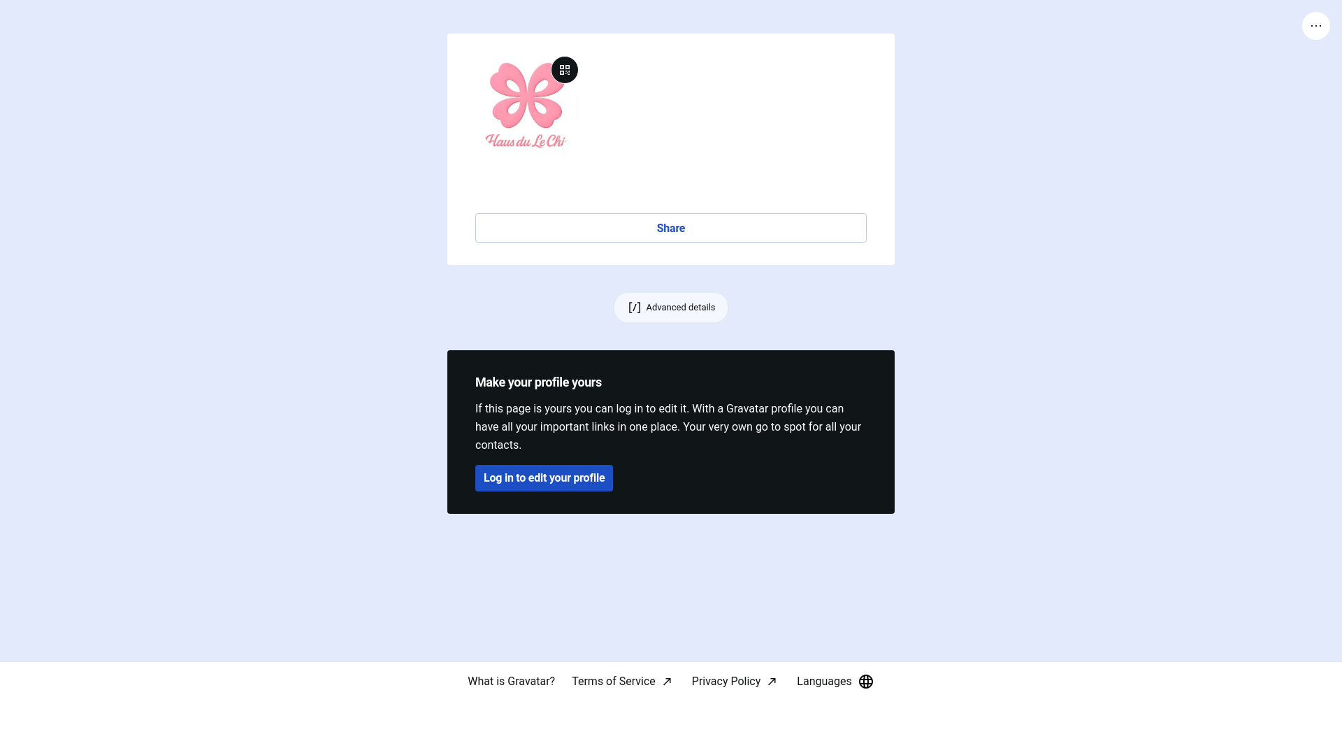 website screenshot of https://hausdulechic.link/