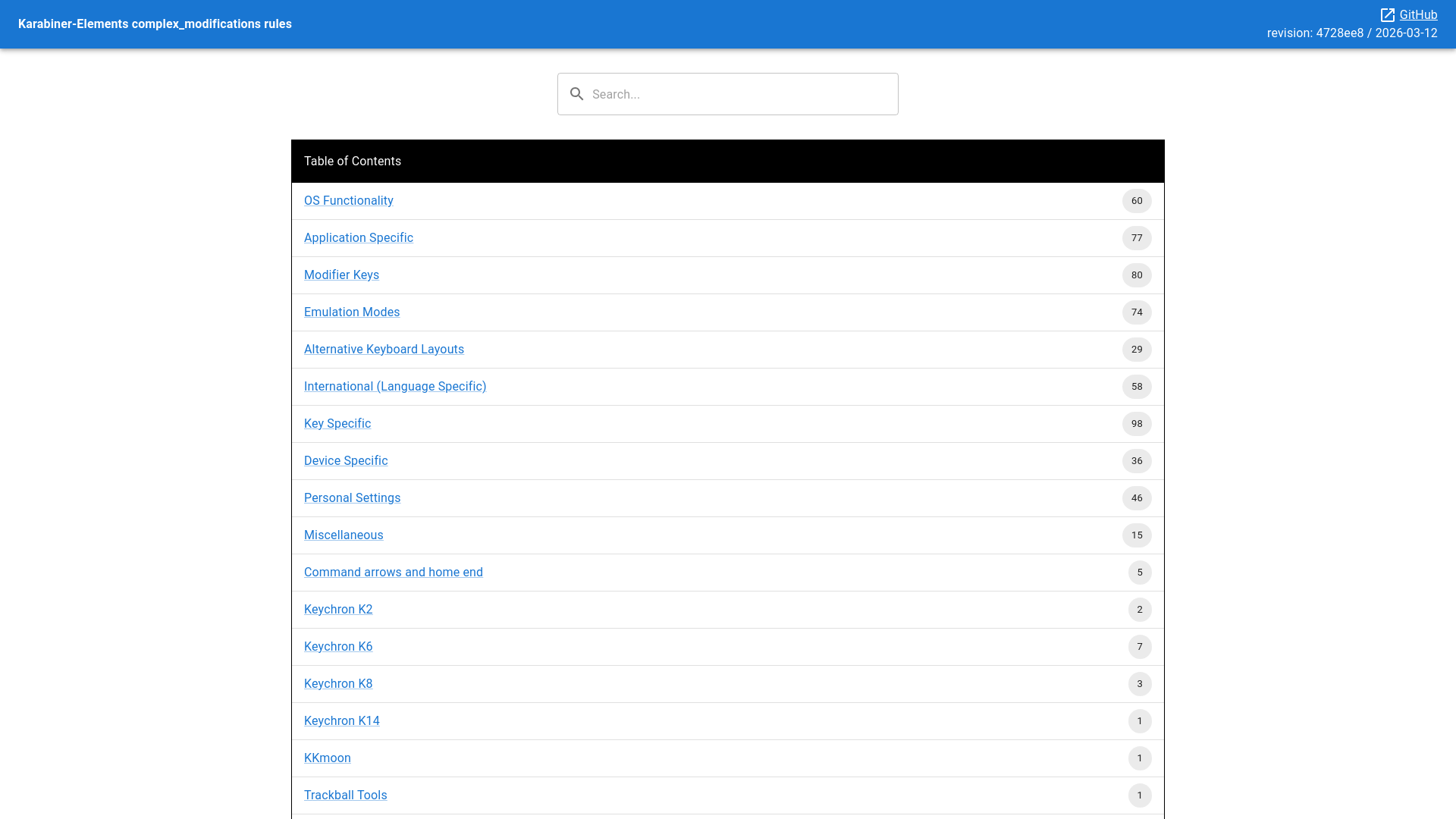 website screenshot of https://ke-complex-modifications.pages.dev/