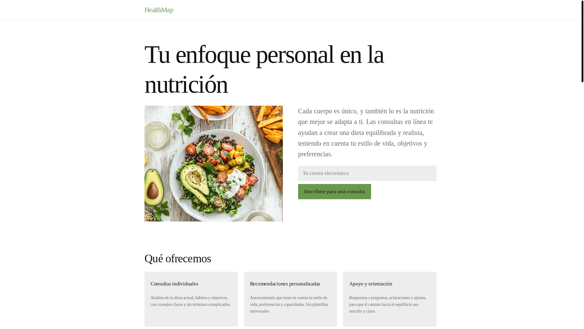 website screenshot of https://healthmappro.com/