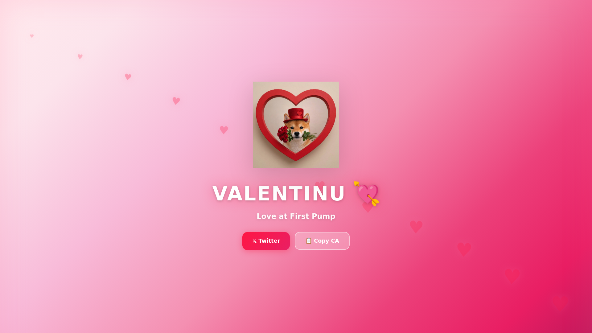 website screenshot of https://valentinu.lol