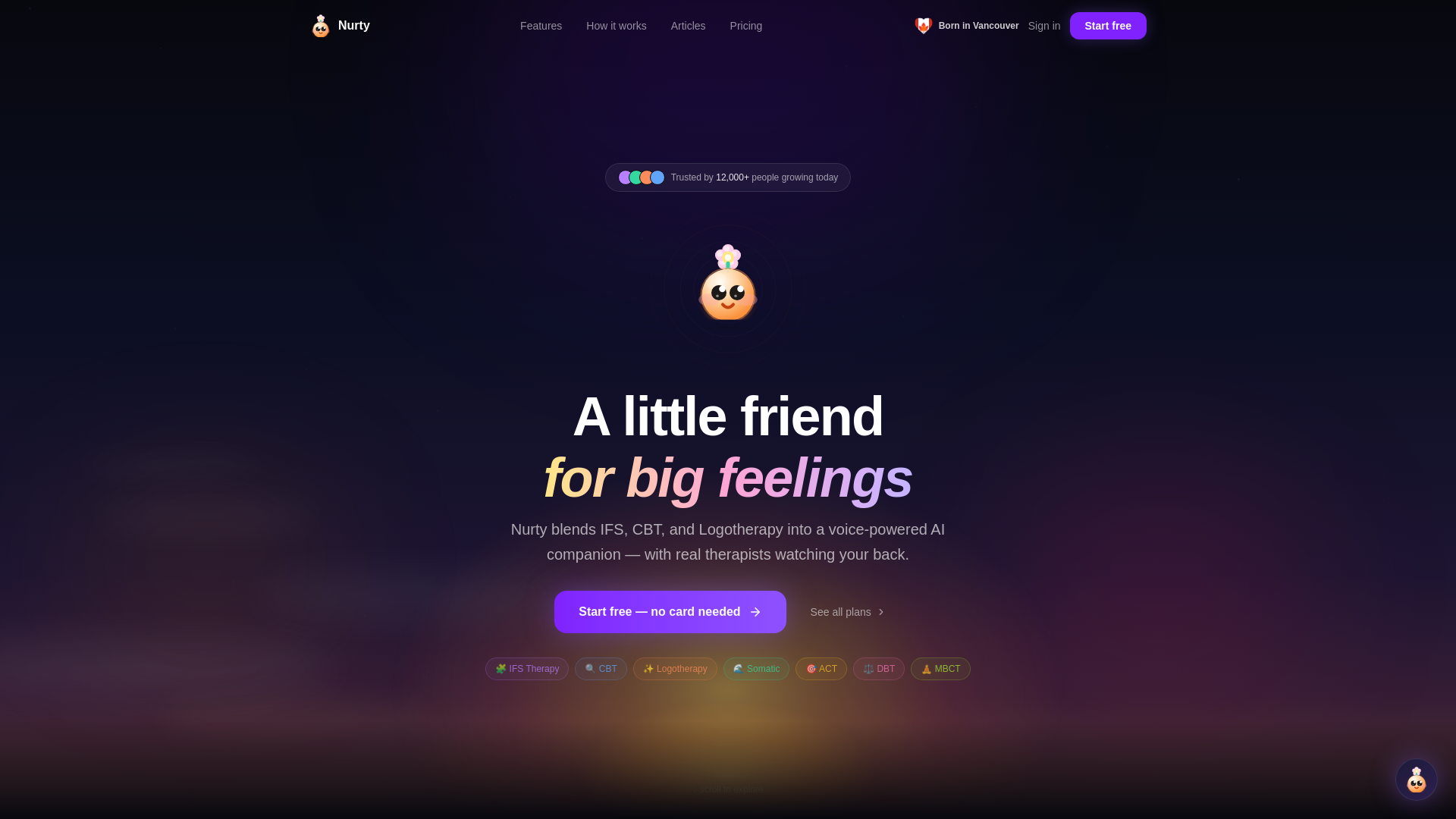 website screenshot of https://nurty.co/