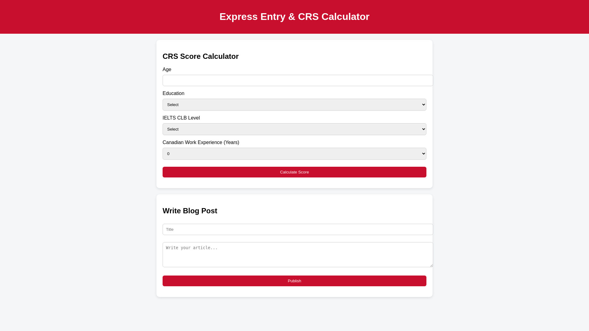 website screenshot of https://canada-pr-builder.pages.dev/