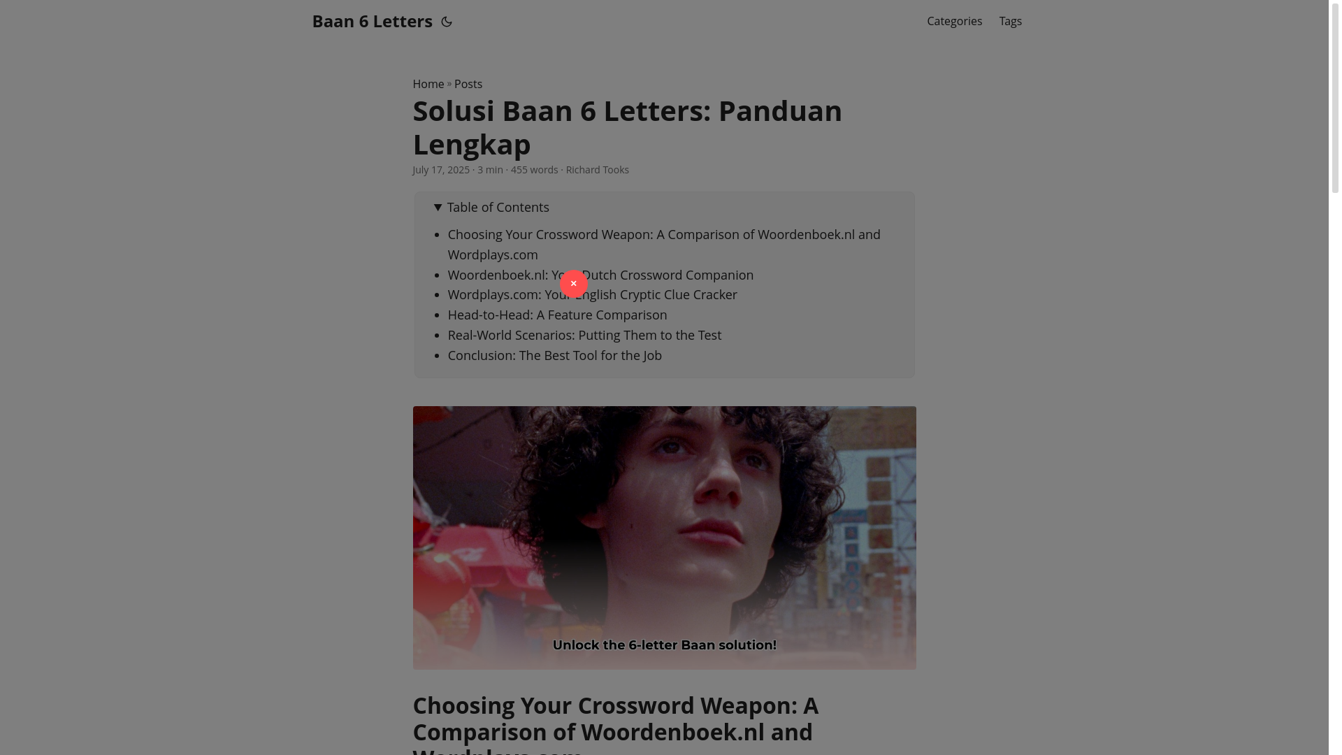 website screenshot of https://baan-6-letters.pages.dev/