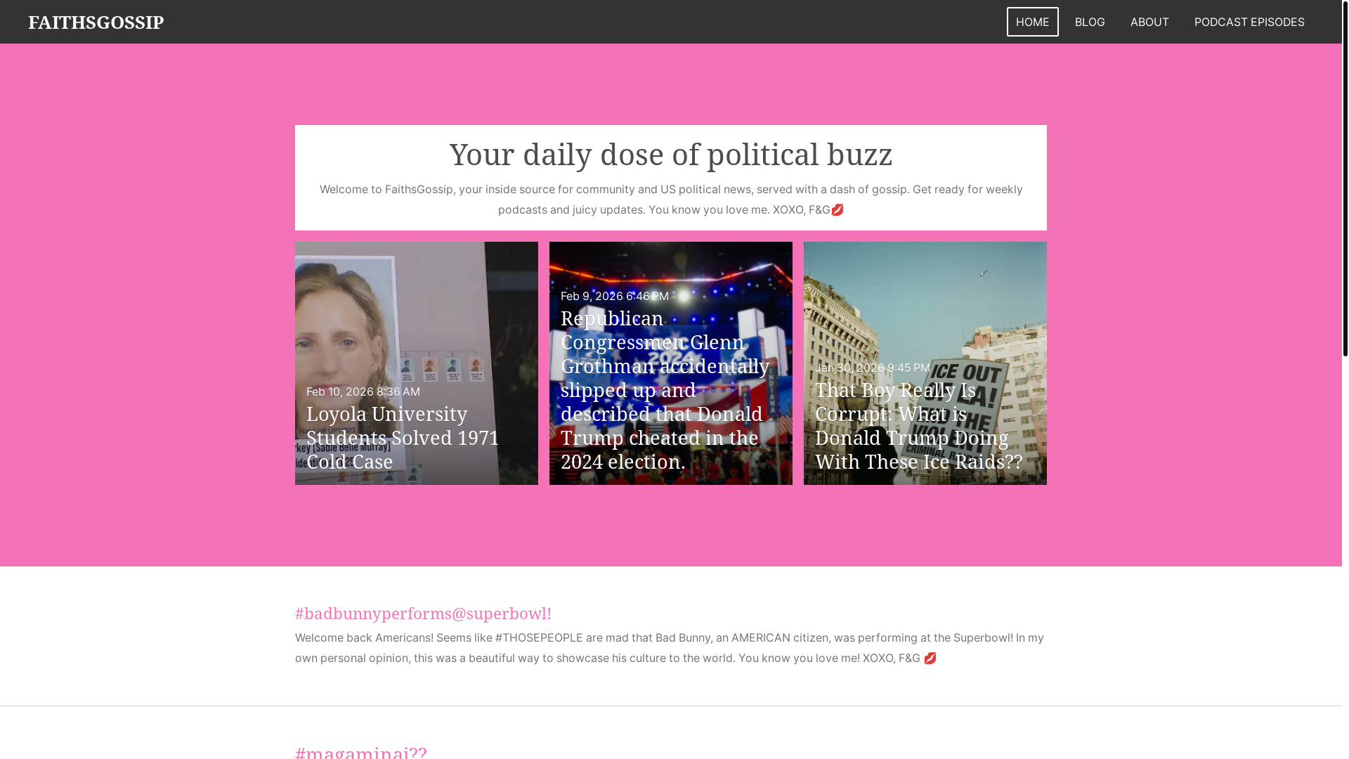 website screenshot of https://faithsgossip.com/