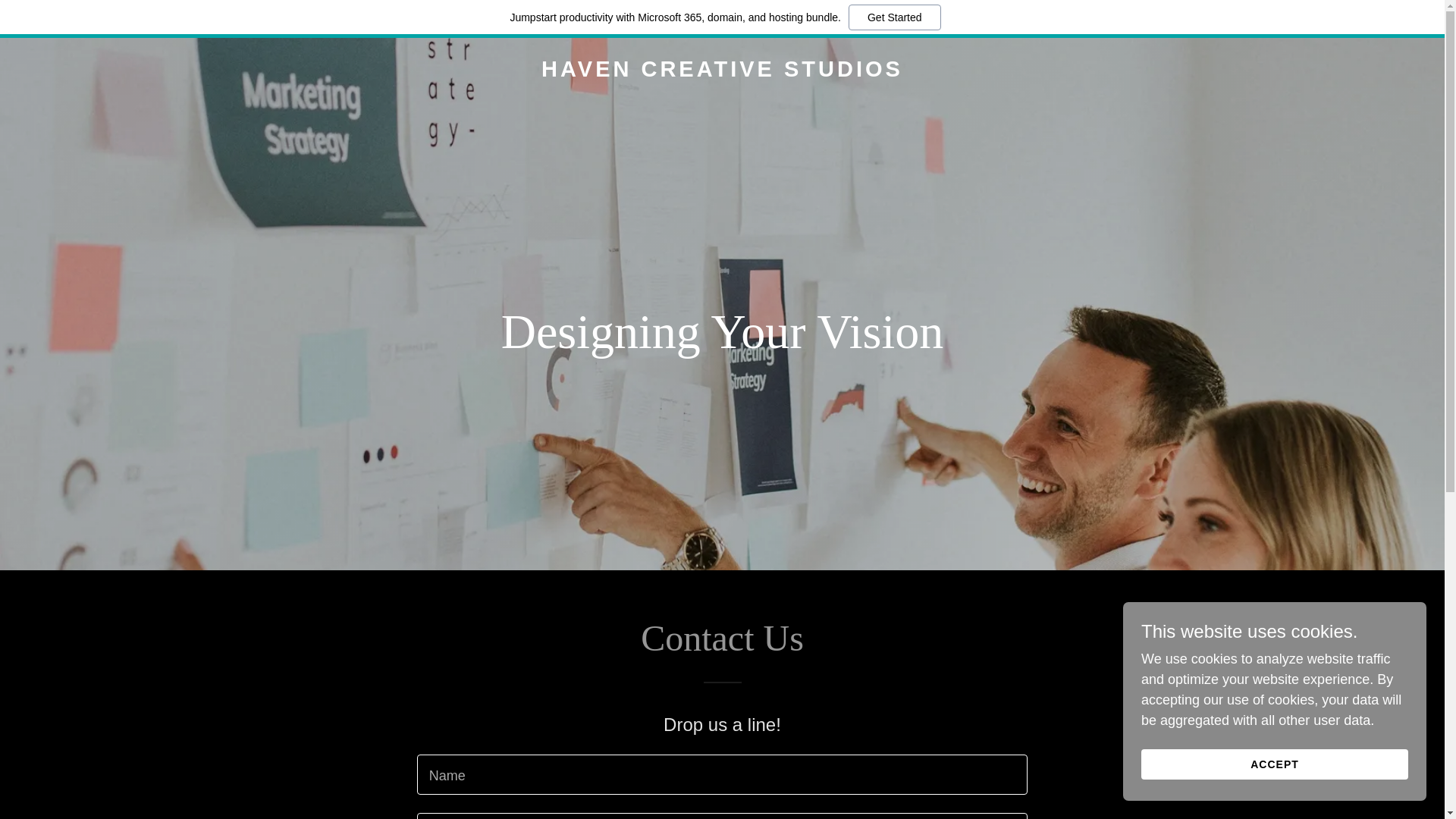 website screenshot of https://havencreativestudios.com/