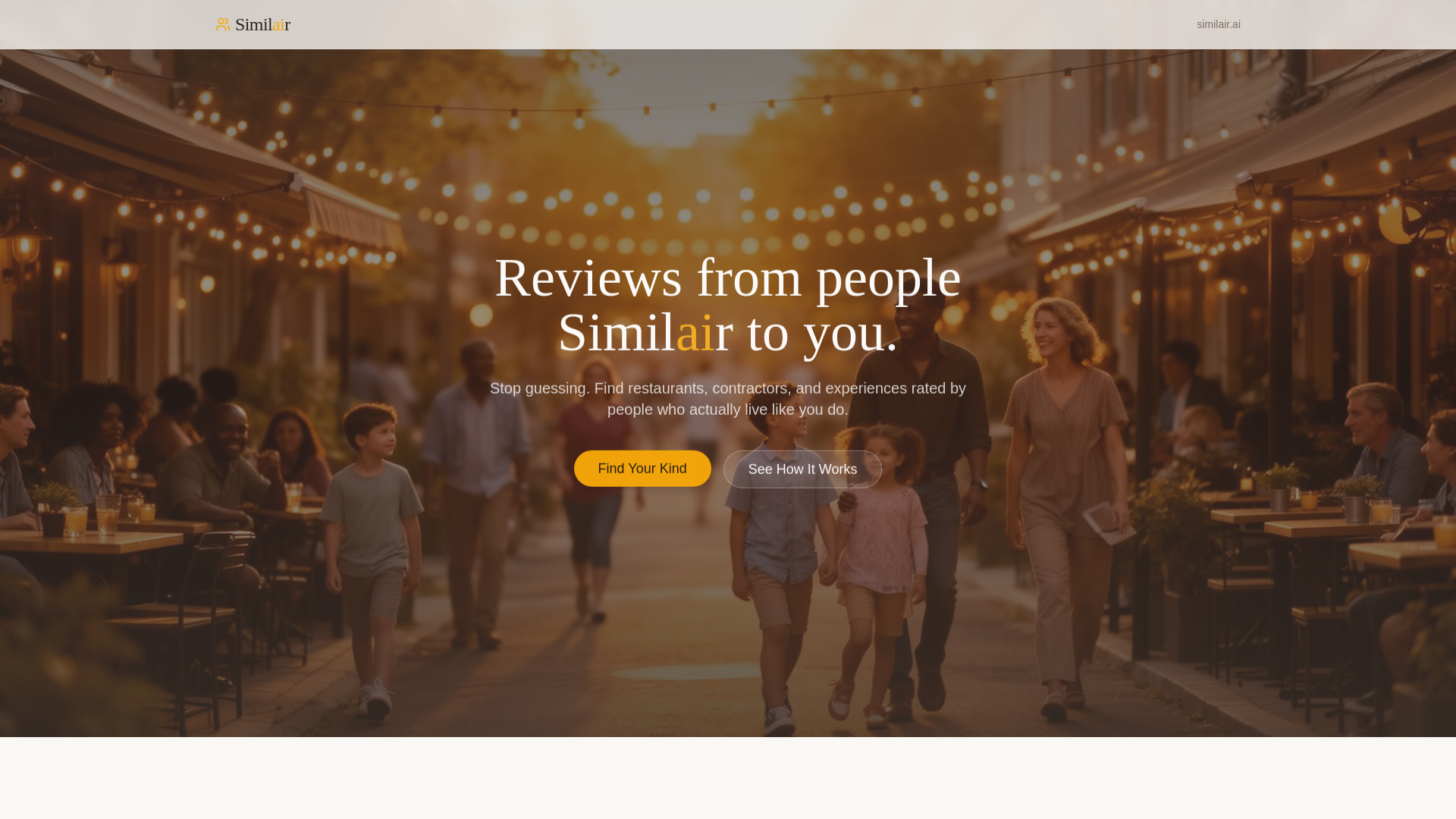 website screenshot of https://similair.ai/