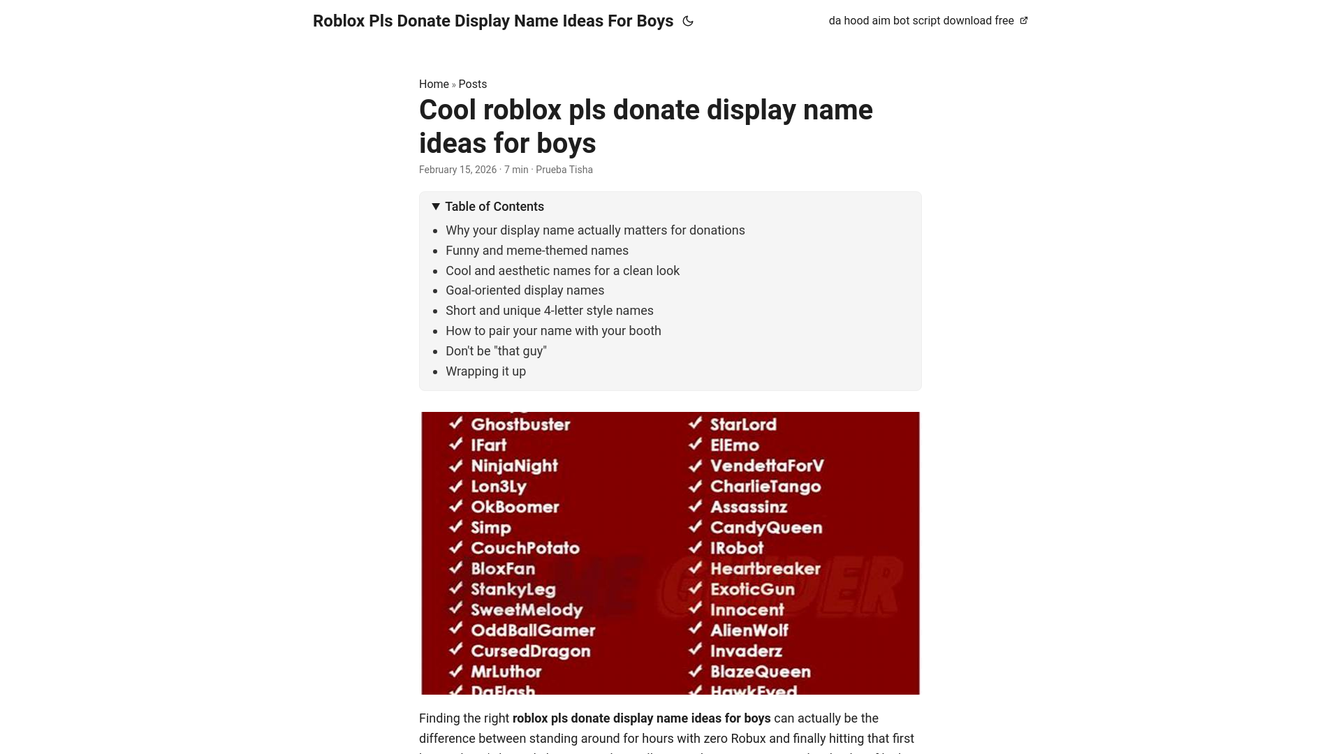 website screenshot of https://roblox-pls-donate-display-name-ideas-for-boys.pages.dev/