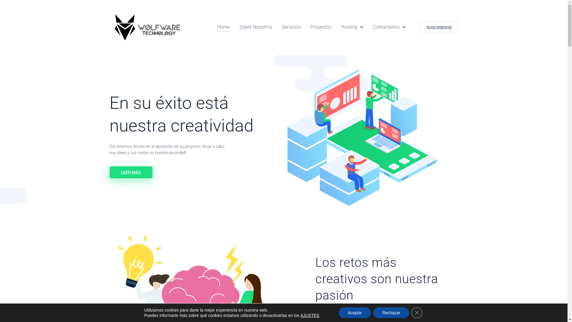 website screenshot of https://www.wolfware.pro/