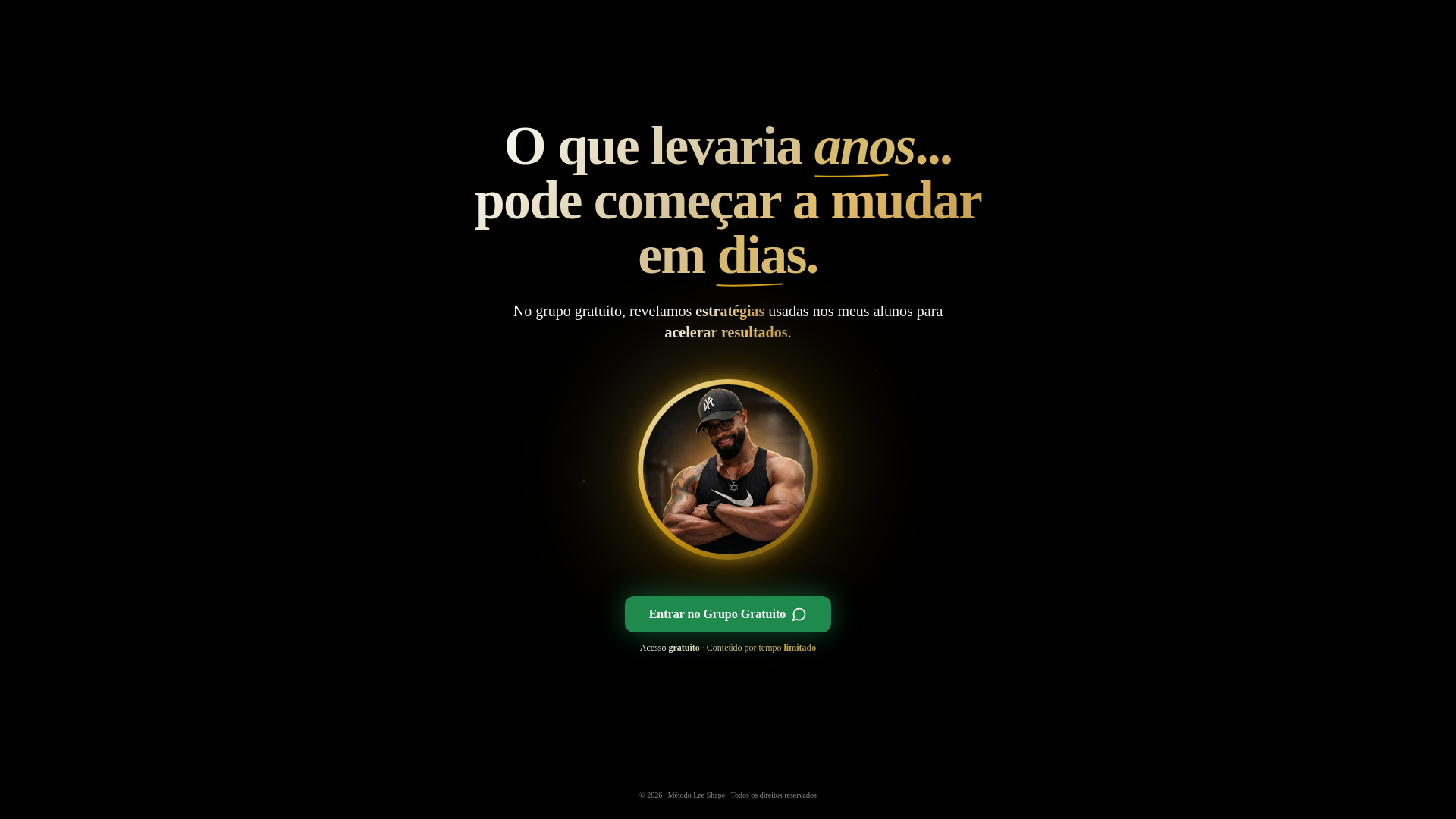 website screenshot of https://metodoleeshape.com.br/