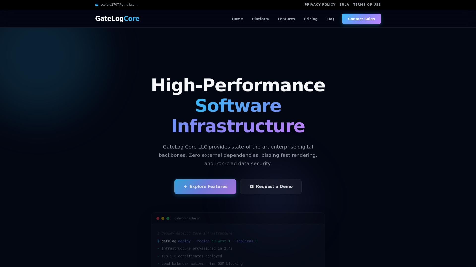 website screenshot of https://gatelogcore.com/