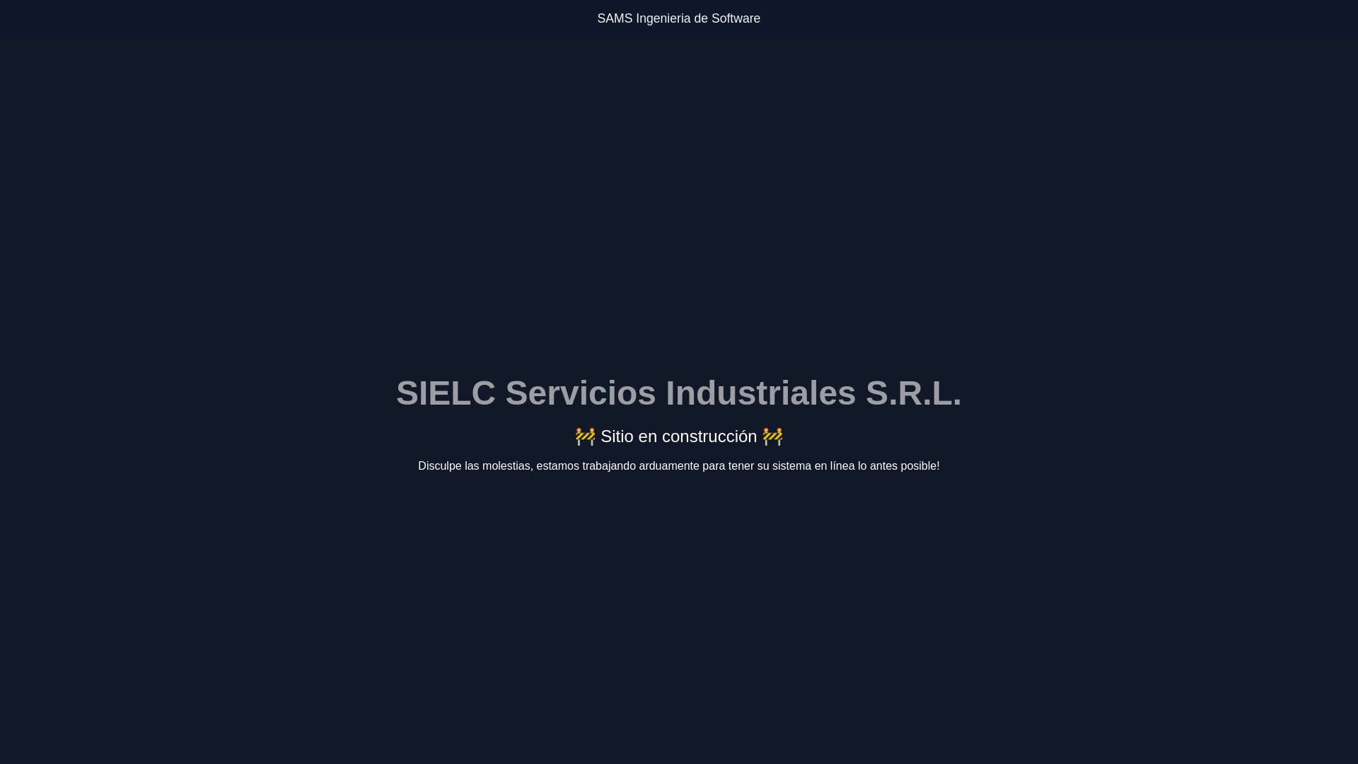 website screenshot of https://sielcsistema.com.ar/