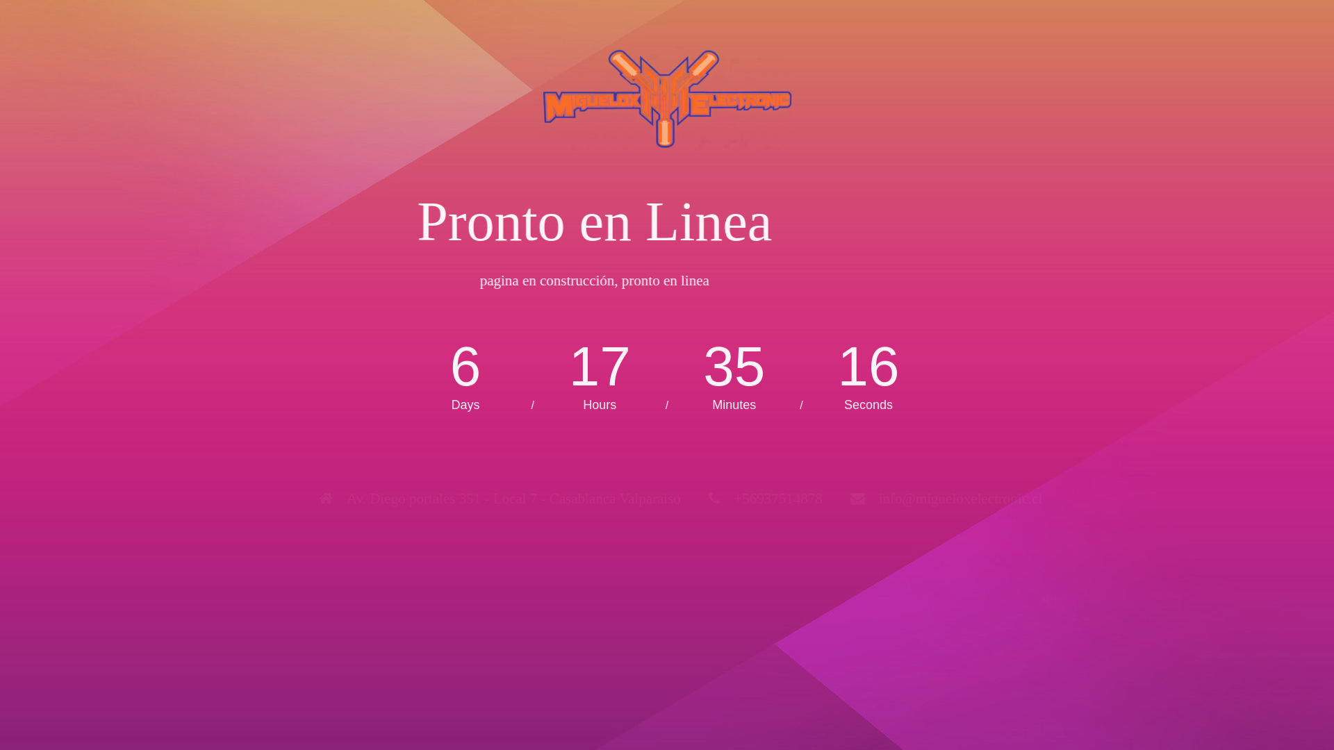 website screenshot of https://migueloxelectronic.cl