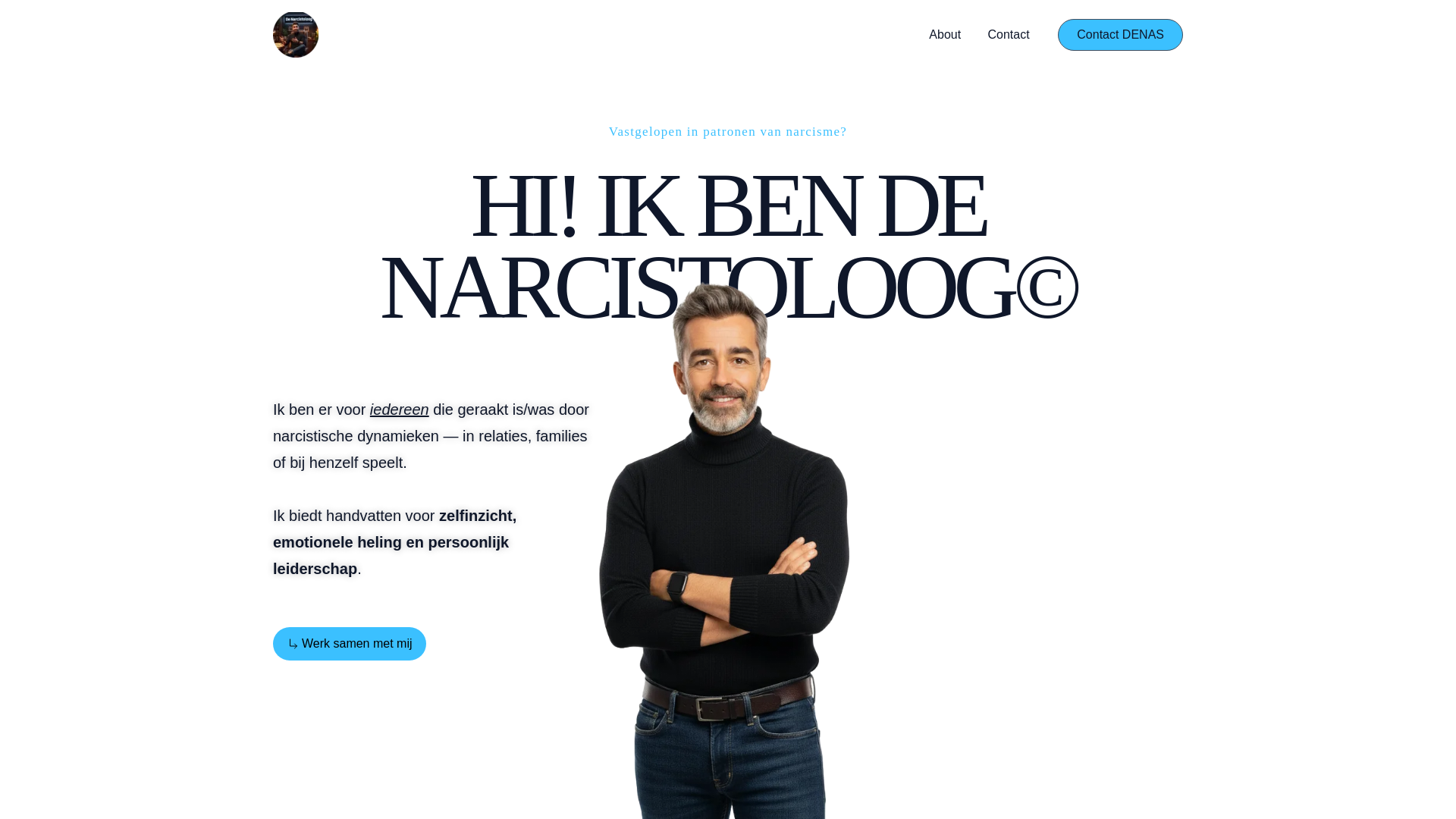 website screenshot of https://narcistologie.nl