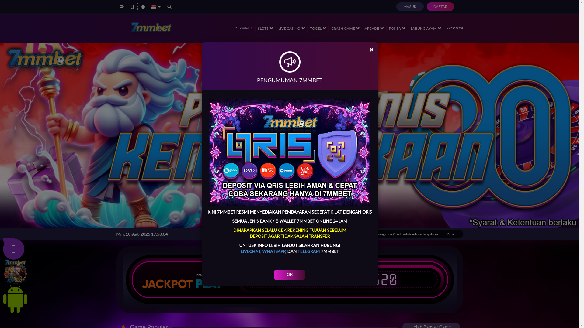 website screenshot of https://7mmbet-gaming.lol/