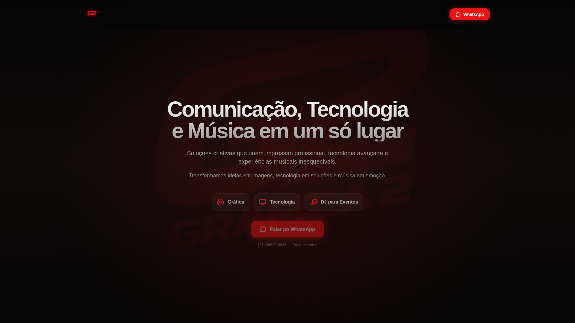 website screenshot of https://grafica2.com.br/