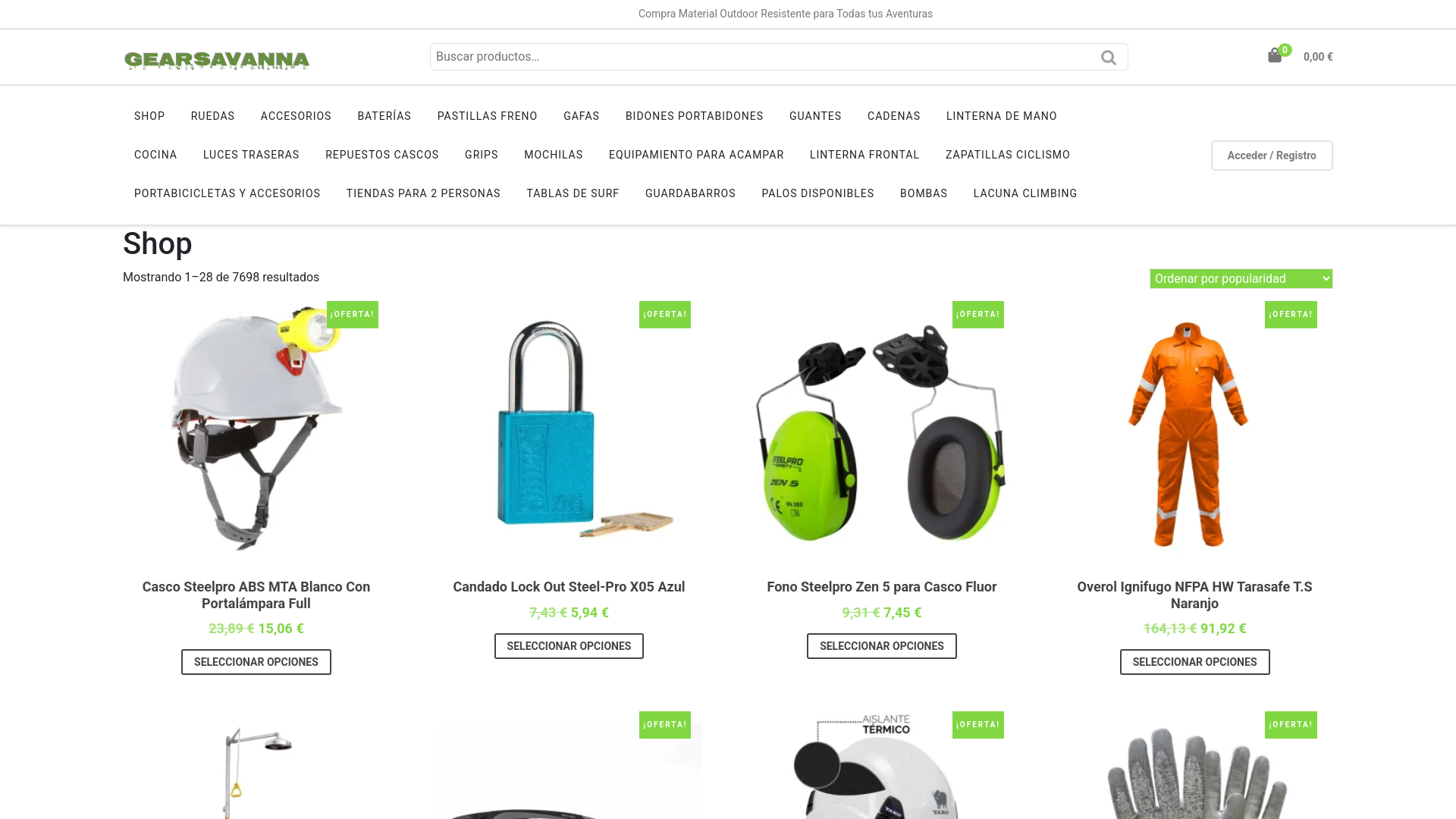 website screenshot of https://gearsavanna.com/