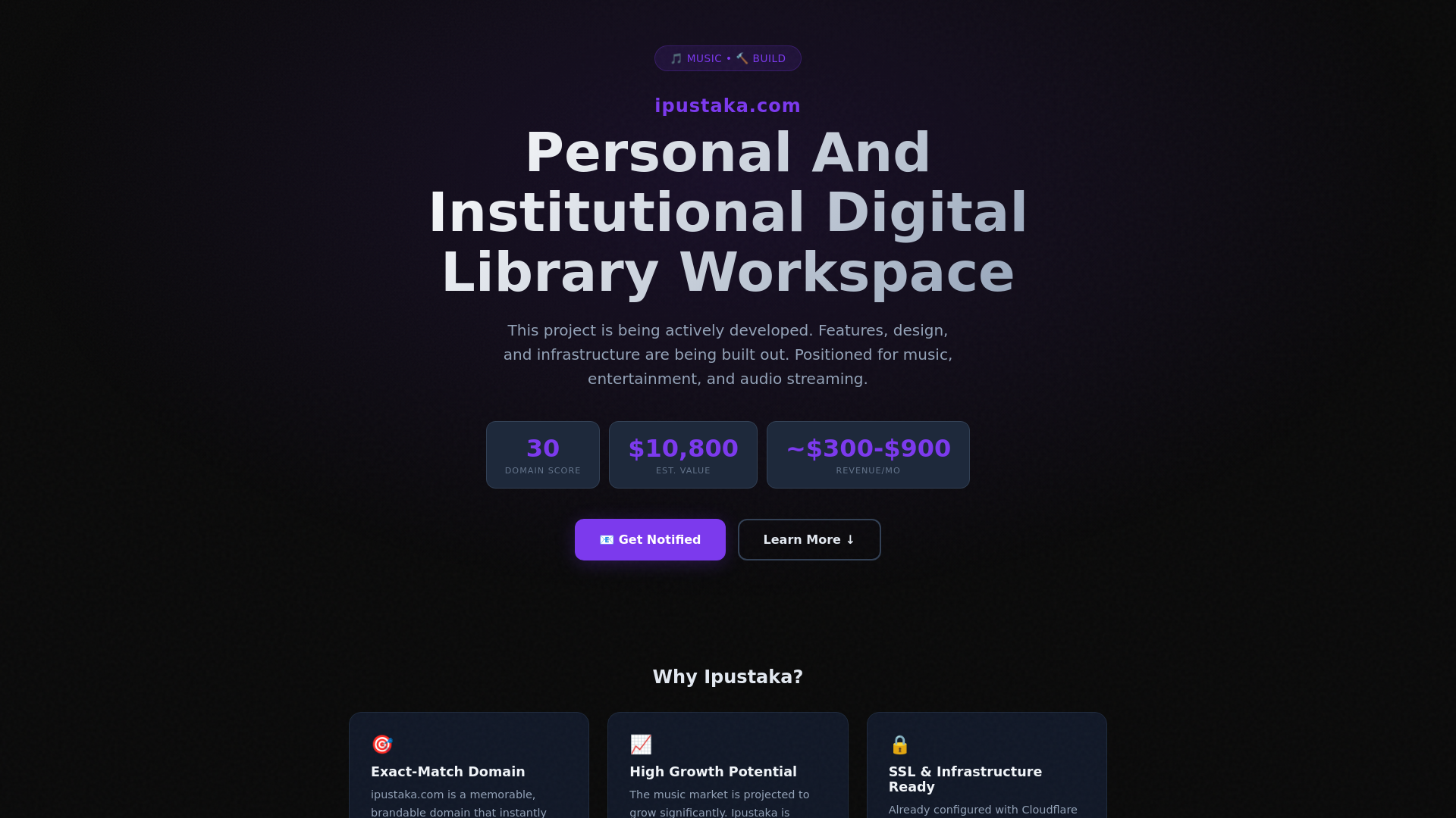 website screenshot of https://ipustaka.com/