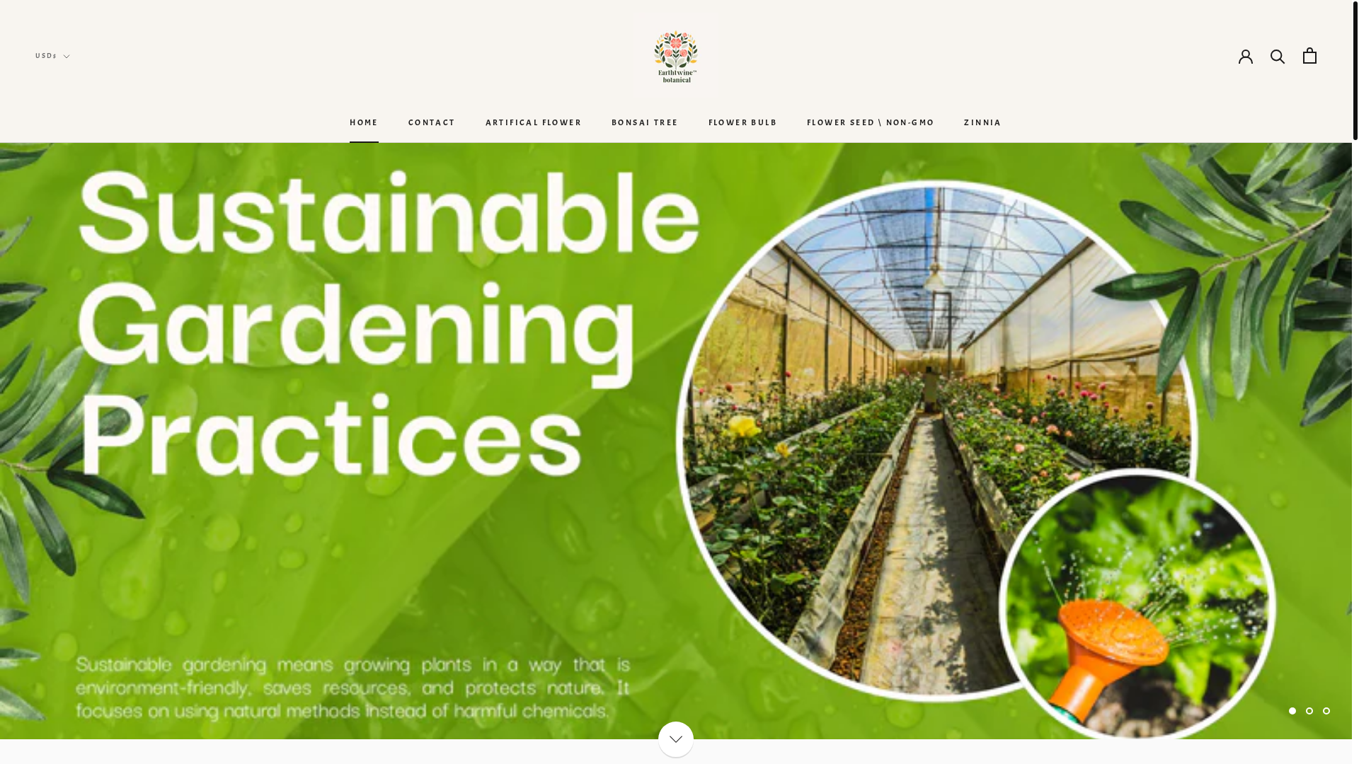 website screenshot of https://earthtwinebotanics9.store/