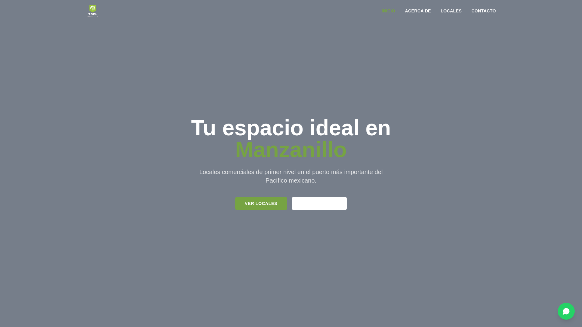 website screenshot of https://inmobiliariatoel.com/