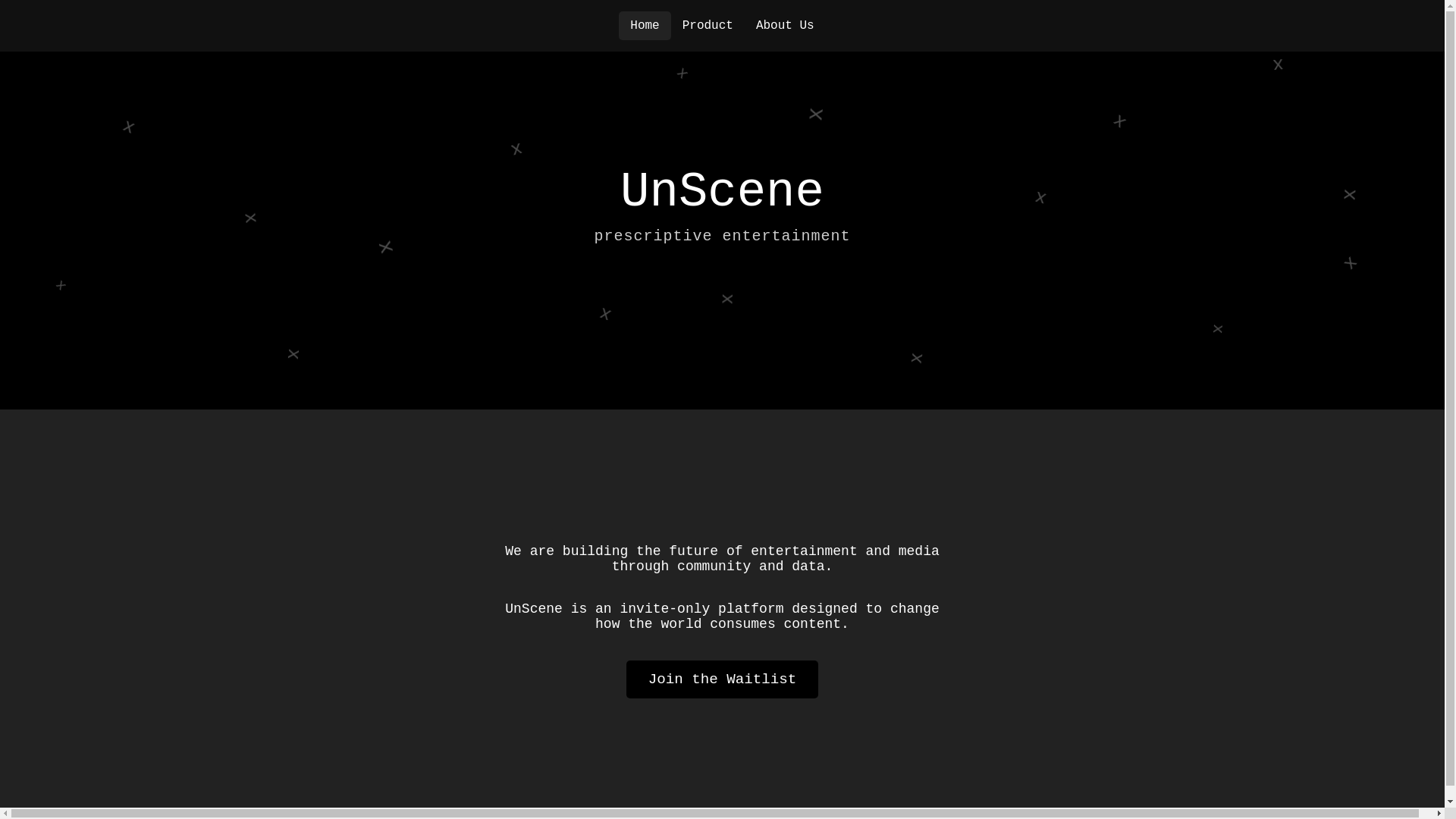 website screenshot of https://unsceneapp.com/