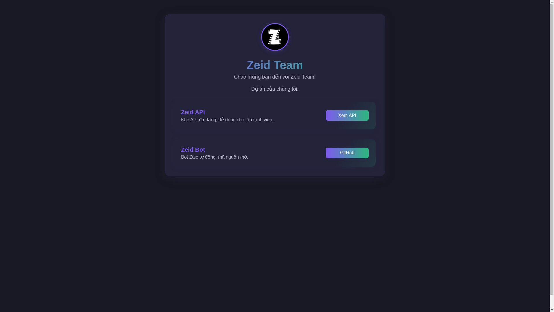 website screenshot of https://zeidteam.xyz/