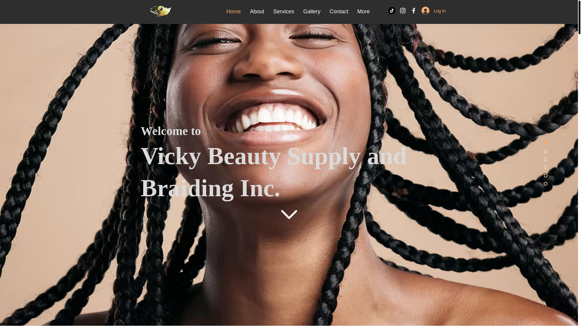 website screenshot of https://vickybeuty.com/