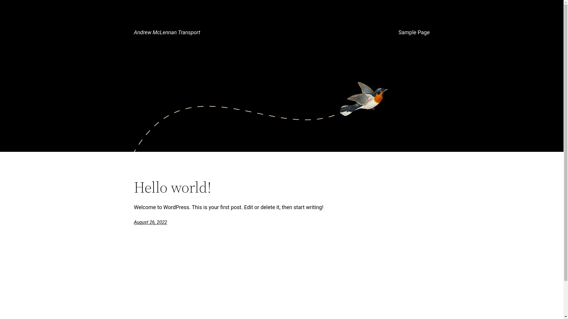 website screenshot of https://andrewmclennantransport.online/