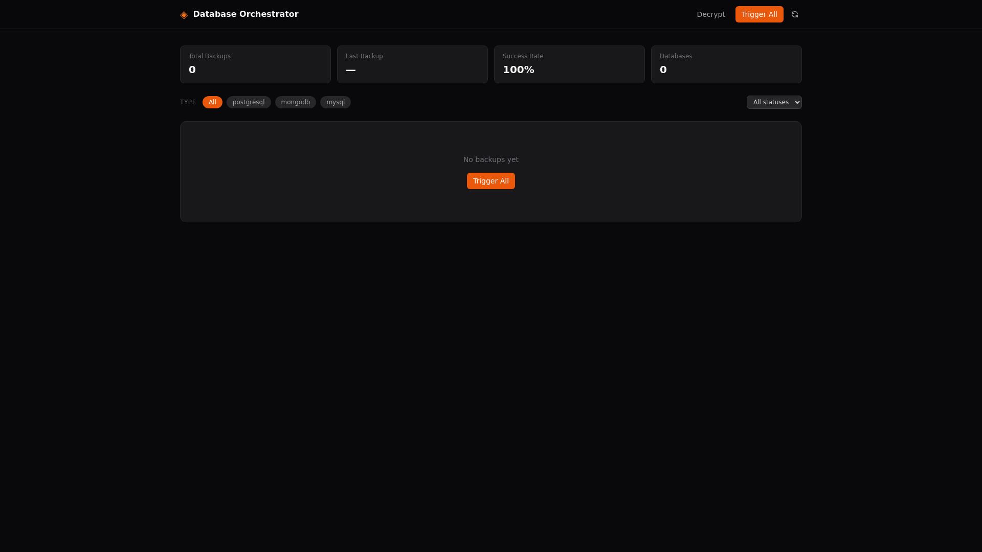 website screenshot of https://database-orchestrator-dashboard.pages.dev/