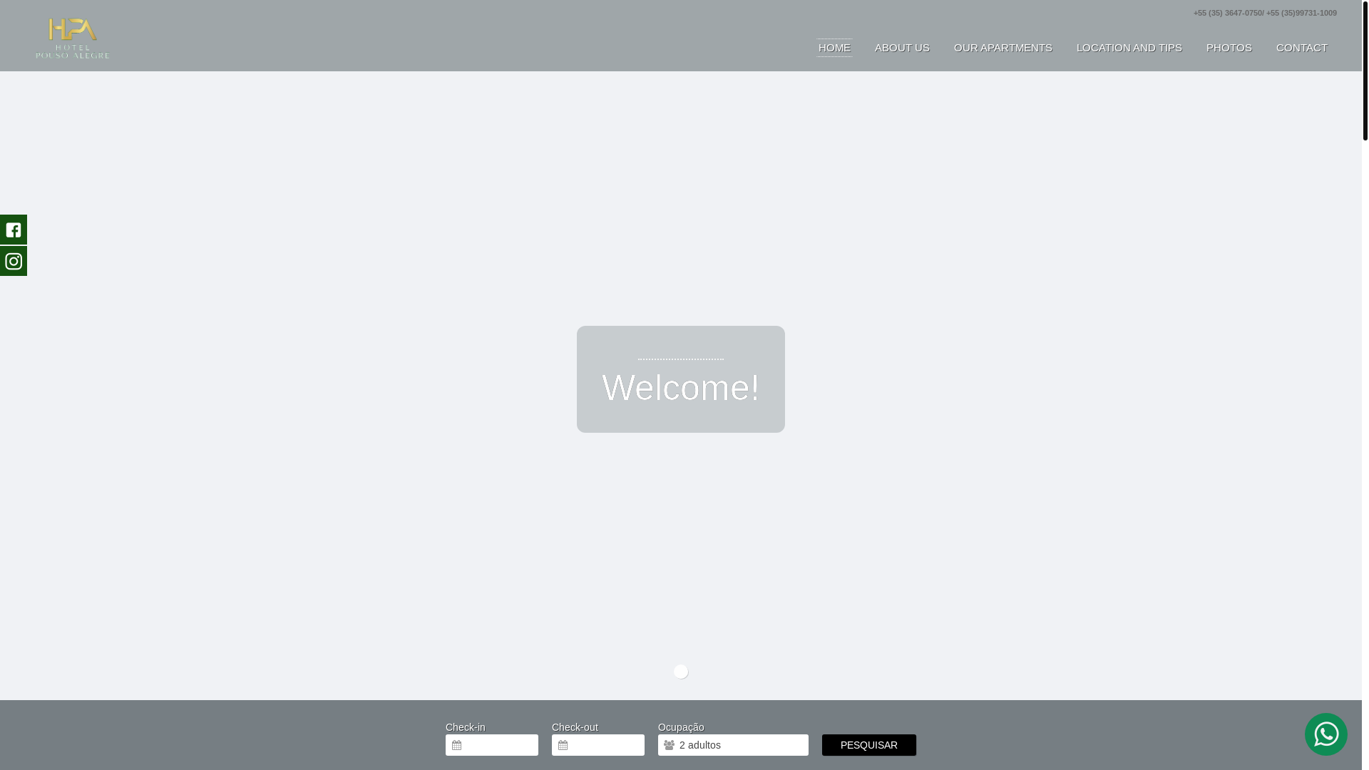 website screenshot of https://pousoalegrehotel.com.br/