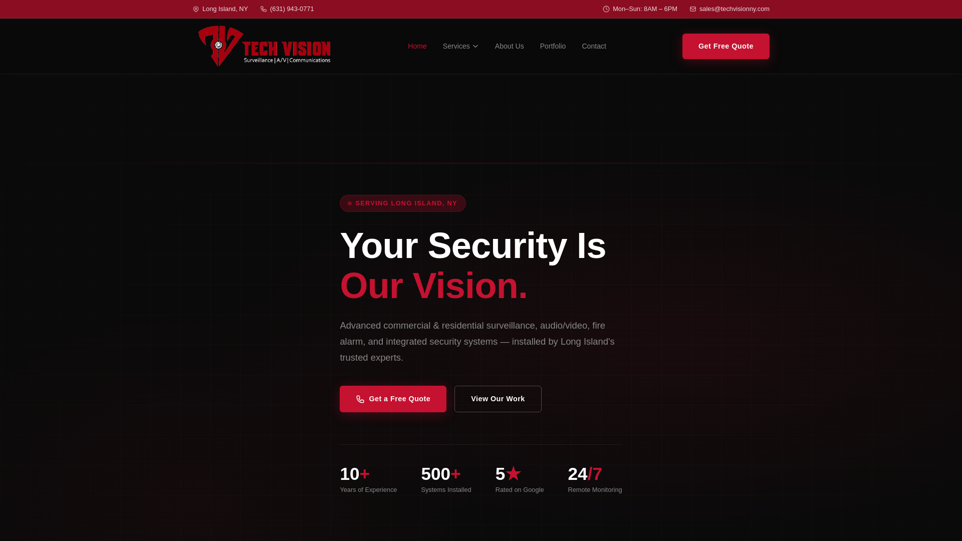 website screenshot of https://techvisionny.pages.dev/