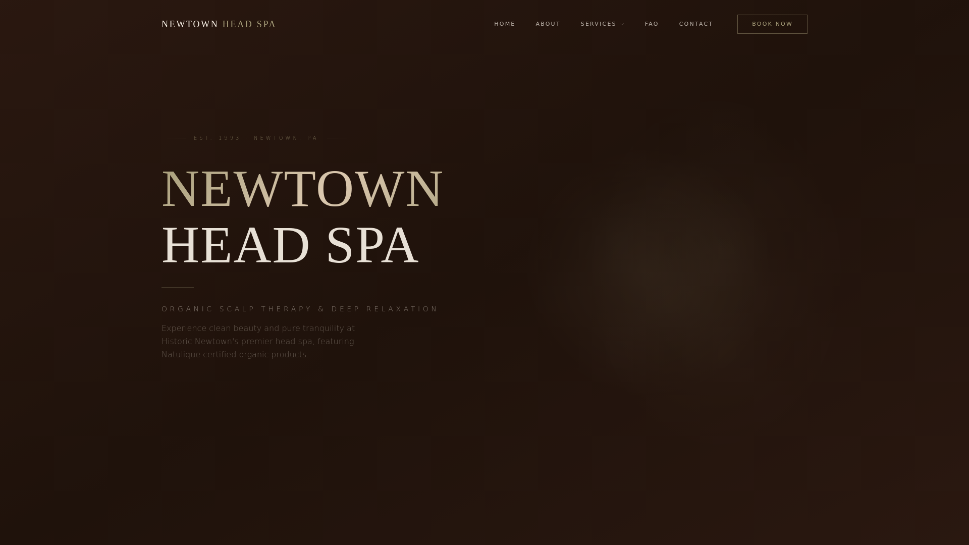website screenshot of https://newtown-head-spa.pages.dev/