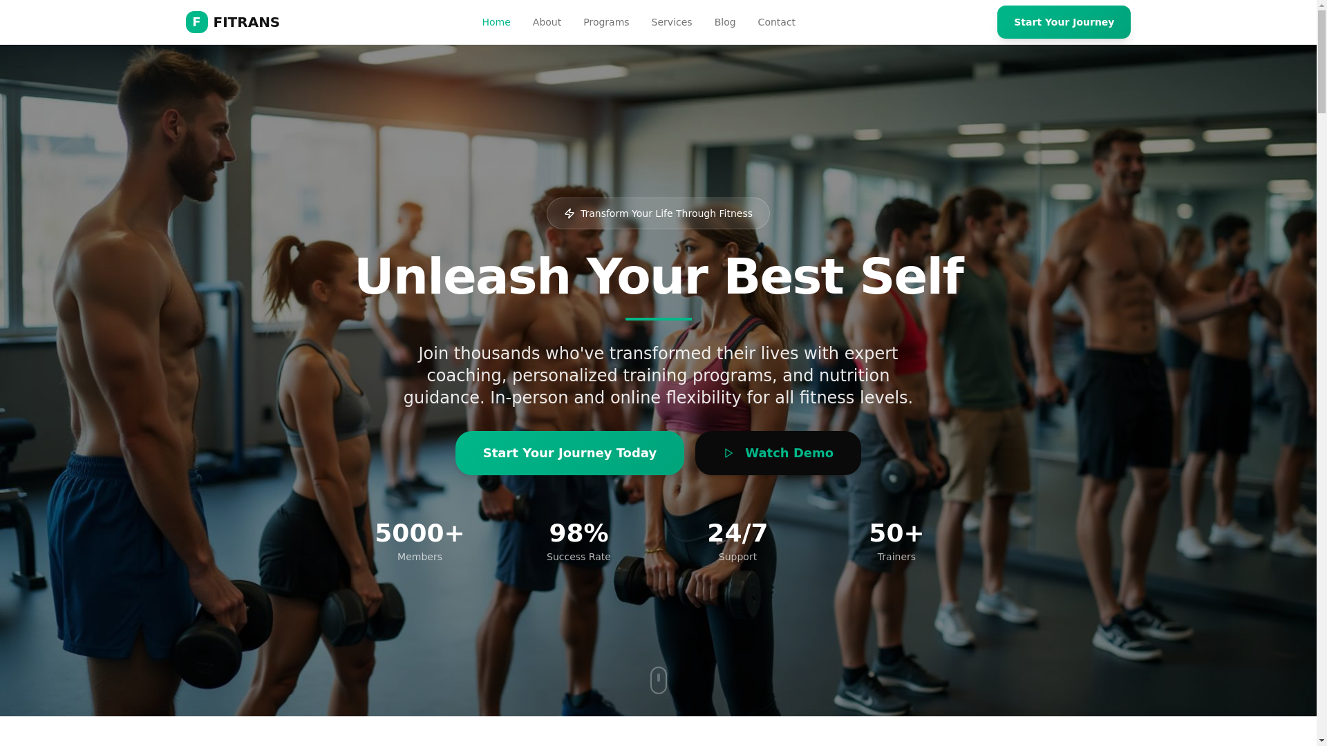 website screenshot of https://fitrans.space/