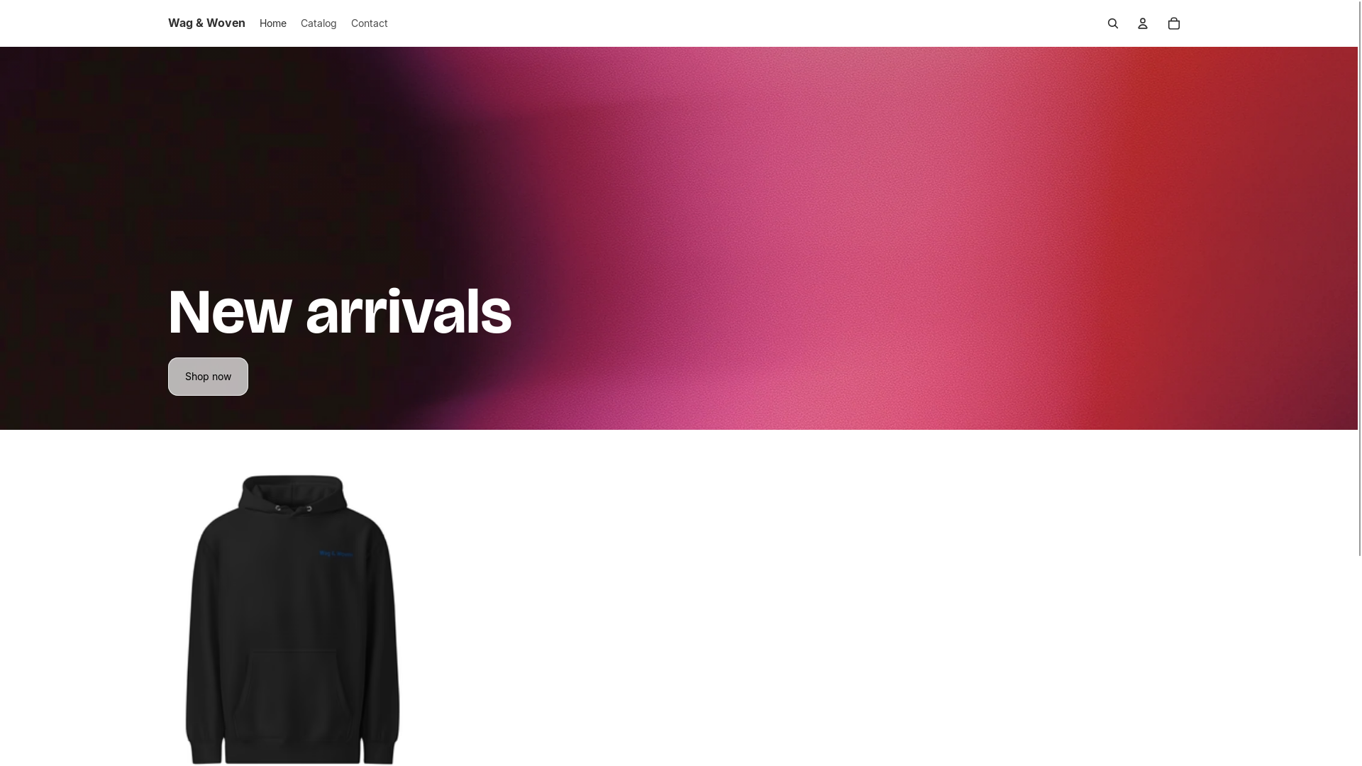 website screenshot of https://wagandwoven.com/