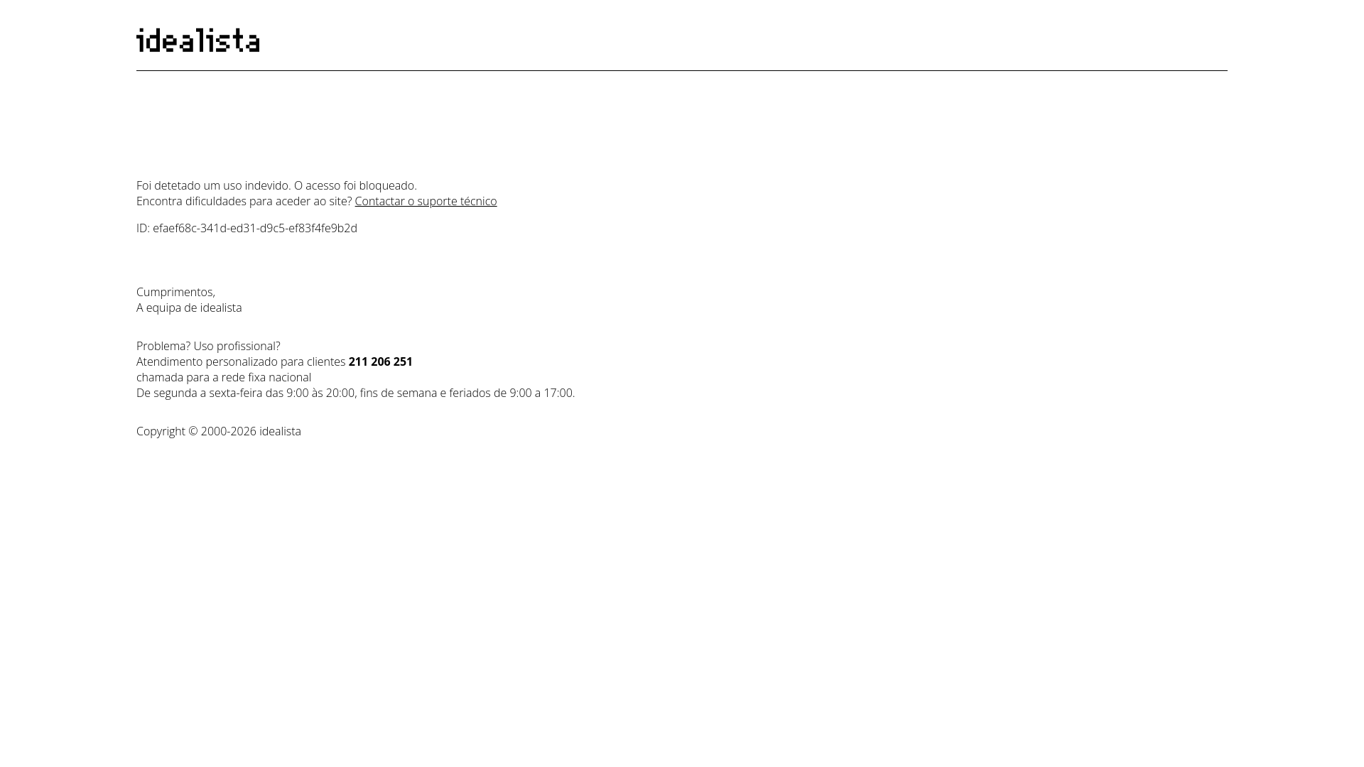 website screenshot of https://www.idealista.pt