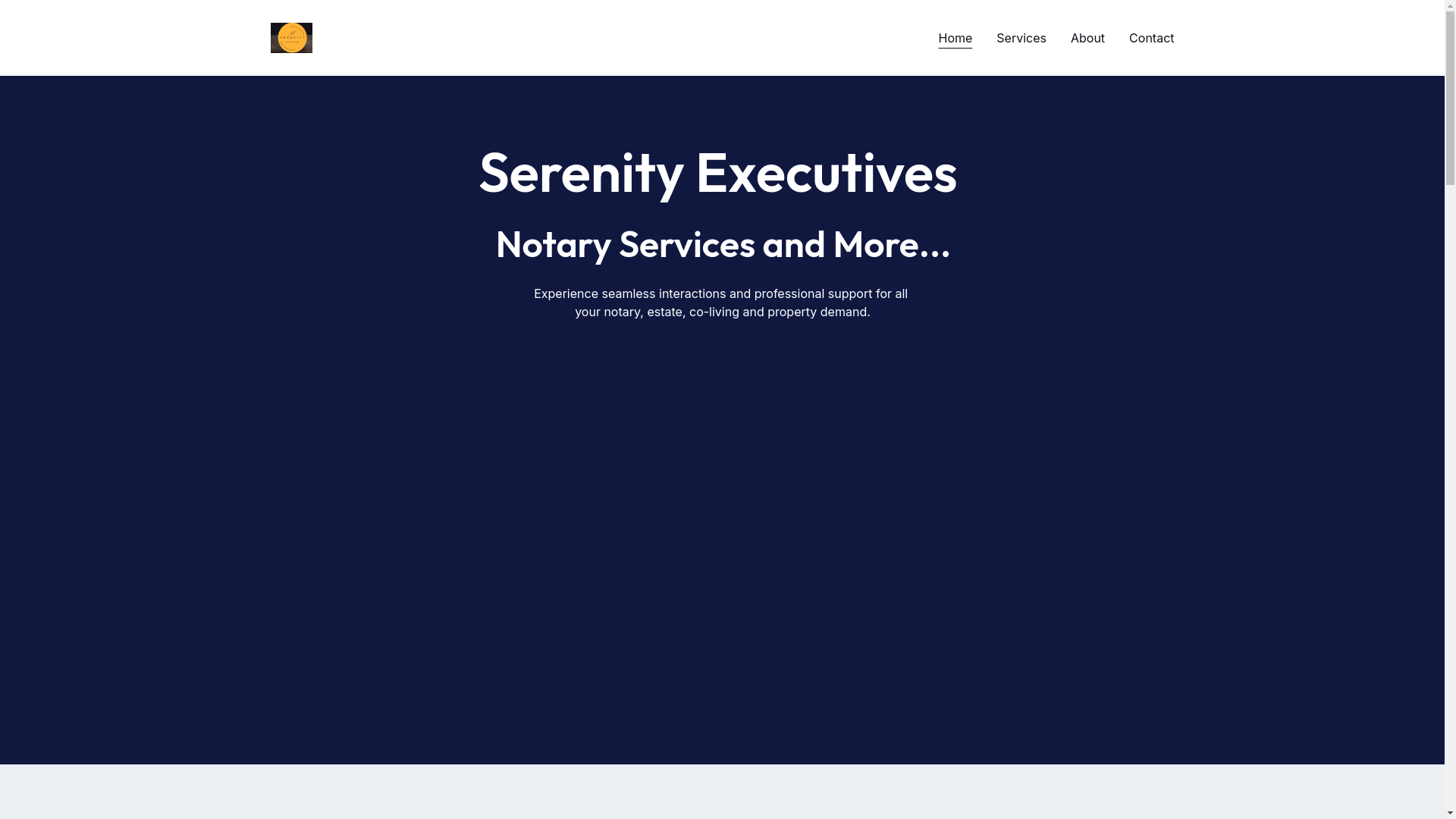 website screenshot of https://serenityexecutives.org/