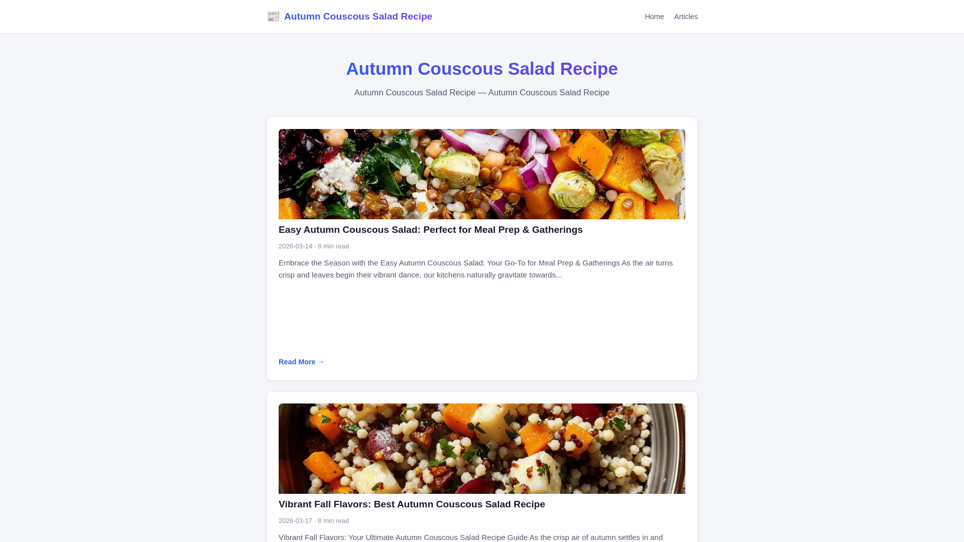 website screenshot of https://autumn-couscous-salad-recipe.pages.dev/