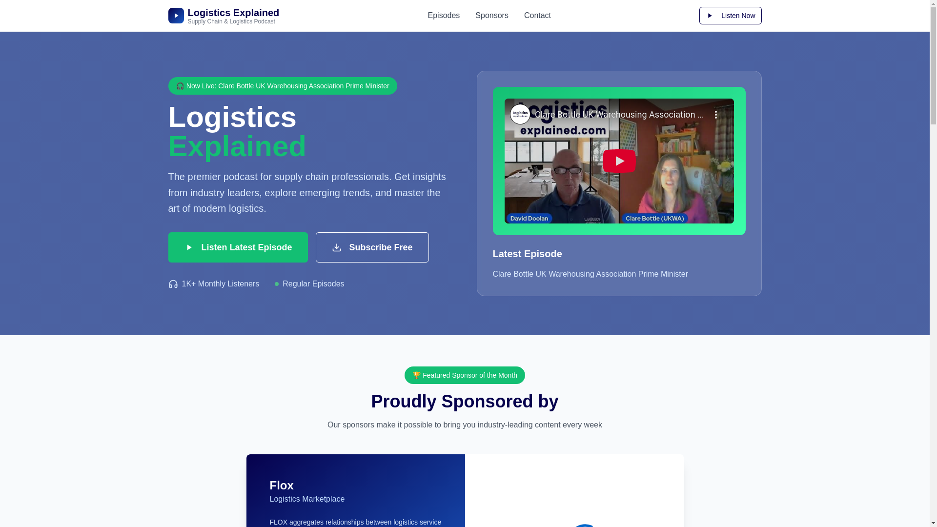 website screenshot of https://logisticsexplained.pages.dev/