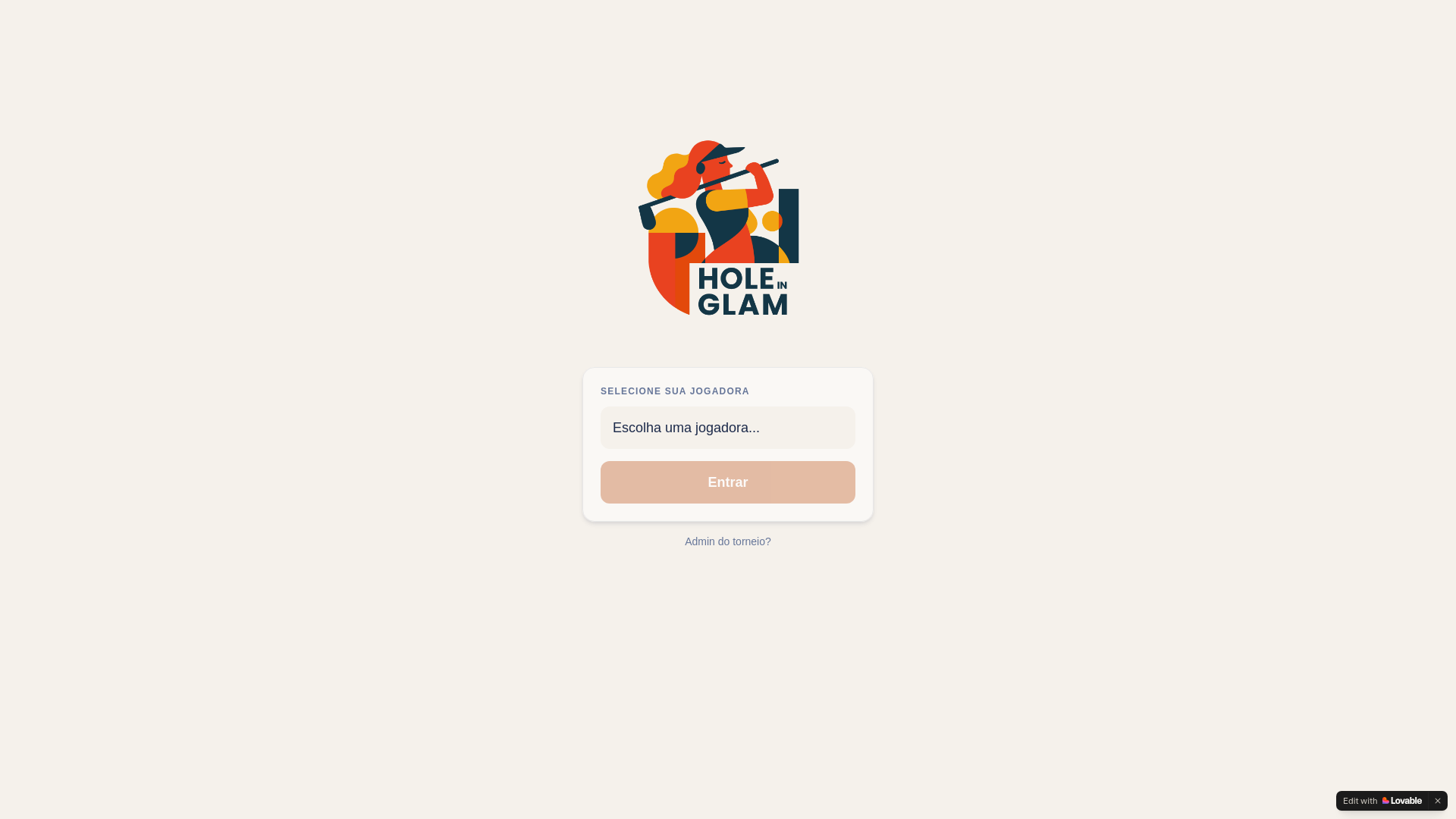 website screenshot of https://holeinglam.golf/