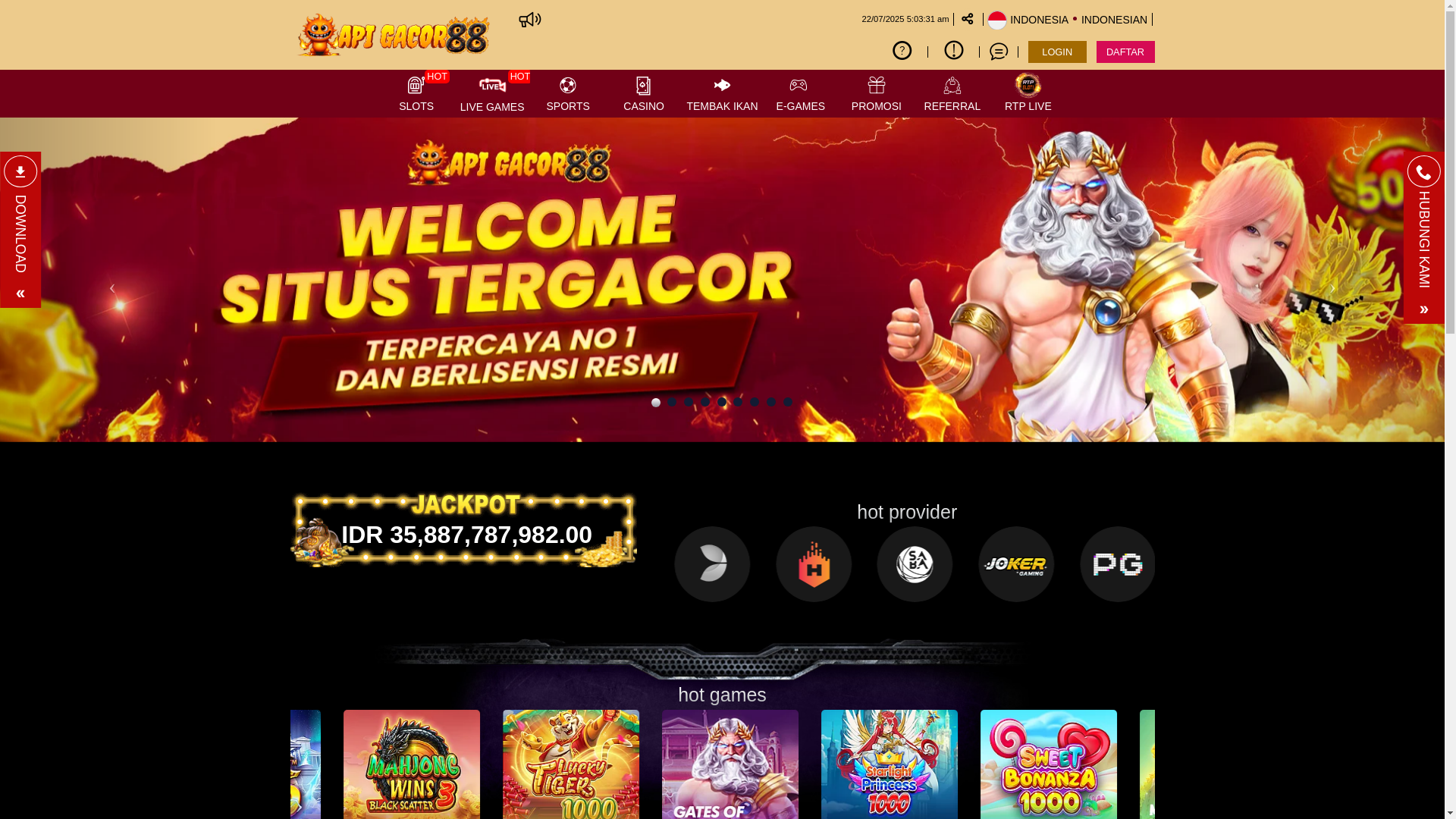 website screenshot of https://apigacor88-aax.com/