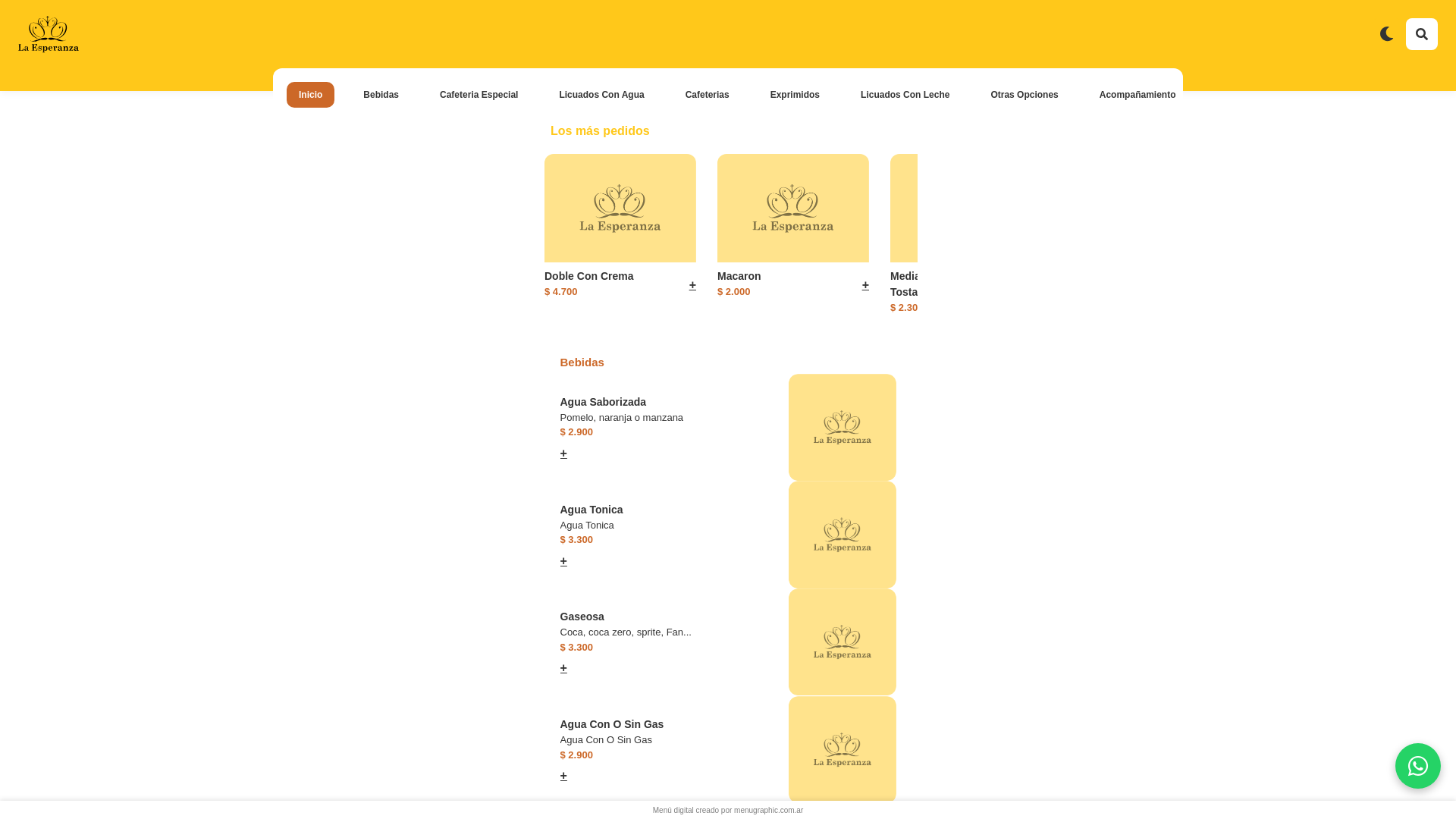 website screenshot of https://menugraphic-demo-pizzerias.pages.dev/